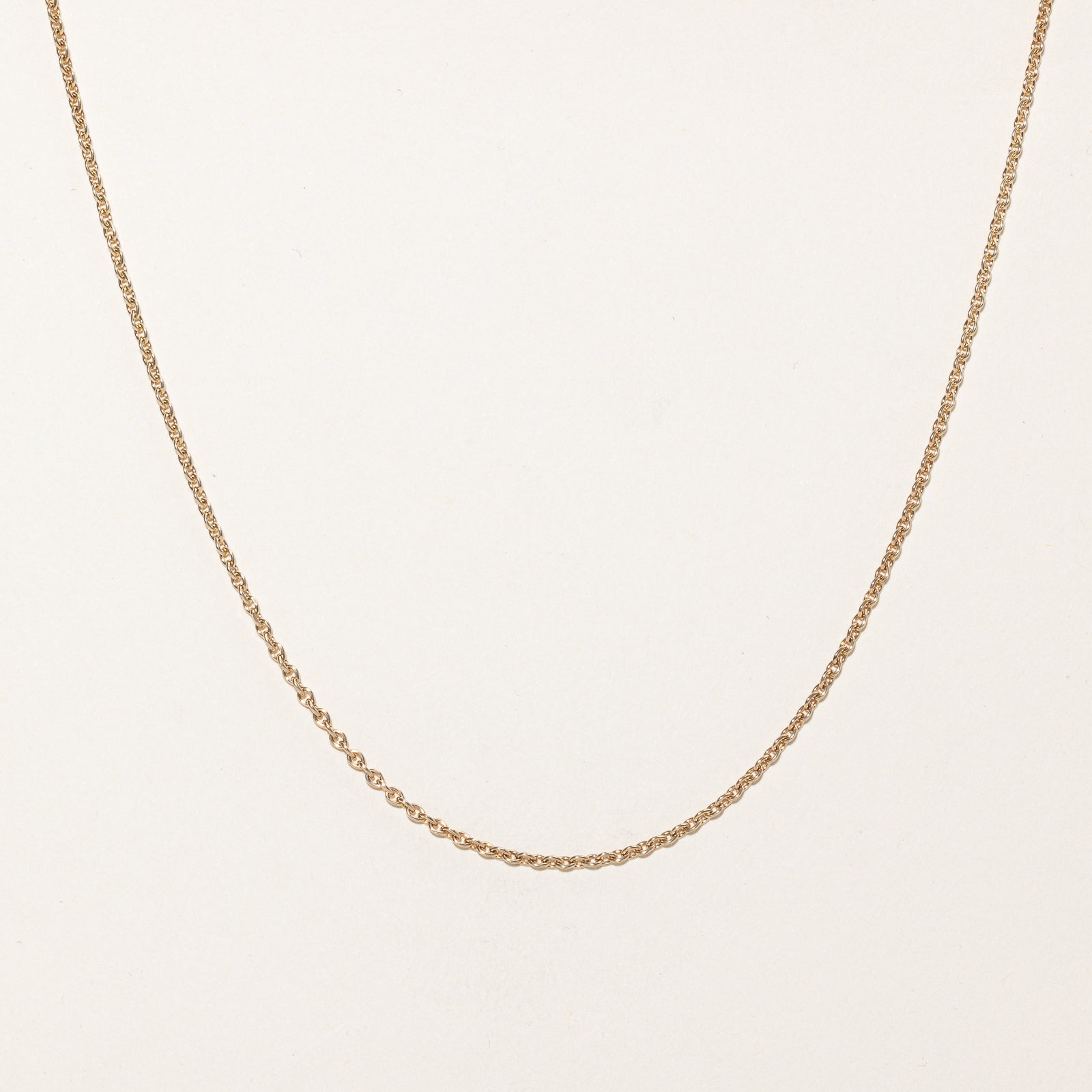 10K Yellow Gold Cable Link Chain | 1.31mm | 20"