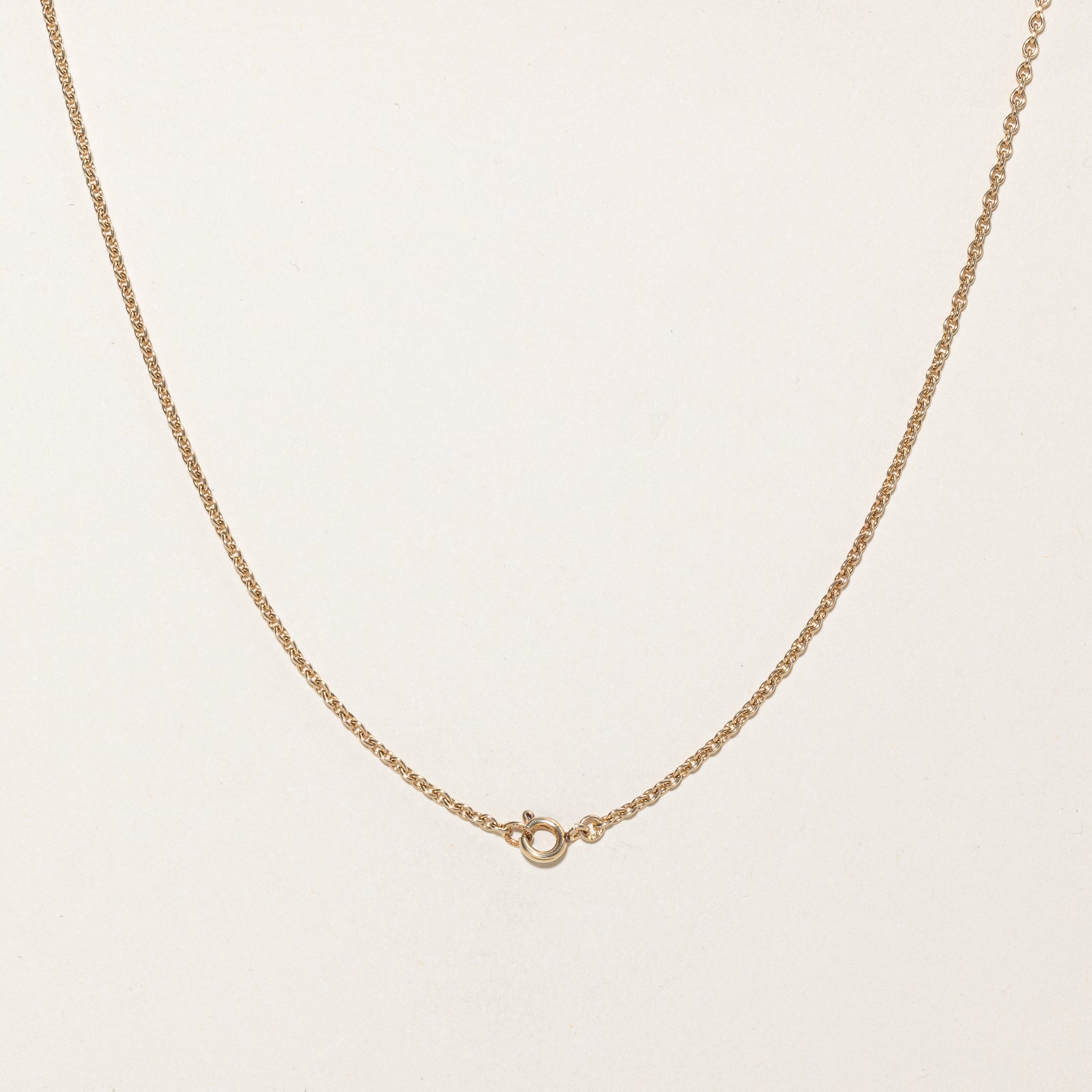 10K Yellow Gold Cable Link Chain | 1.31mm | 20"