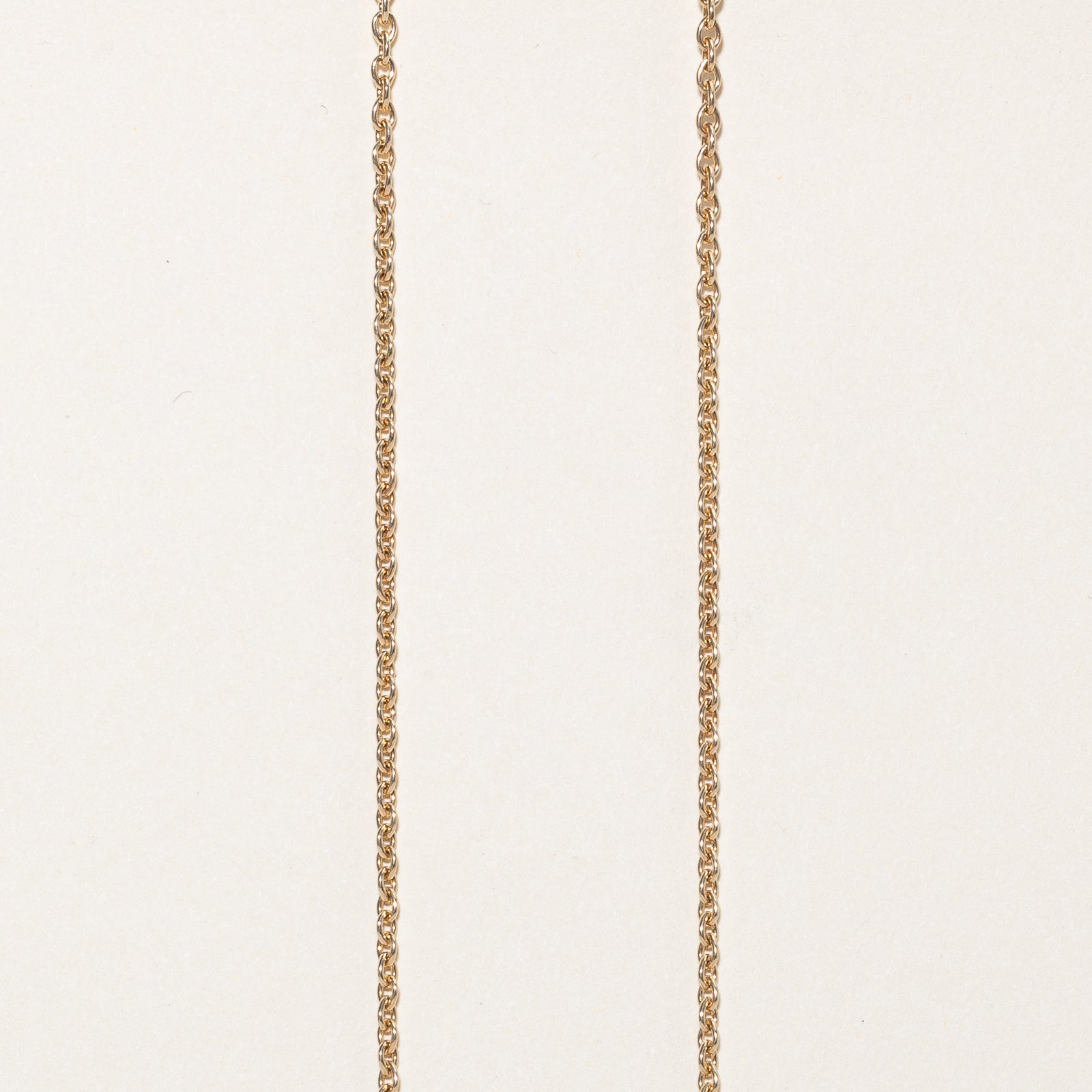 10K Yellow Gold Cable Link Chain | 1.31mm | 20"