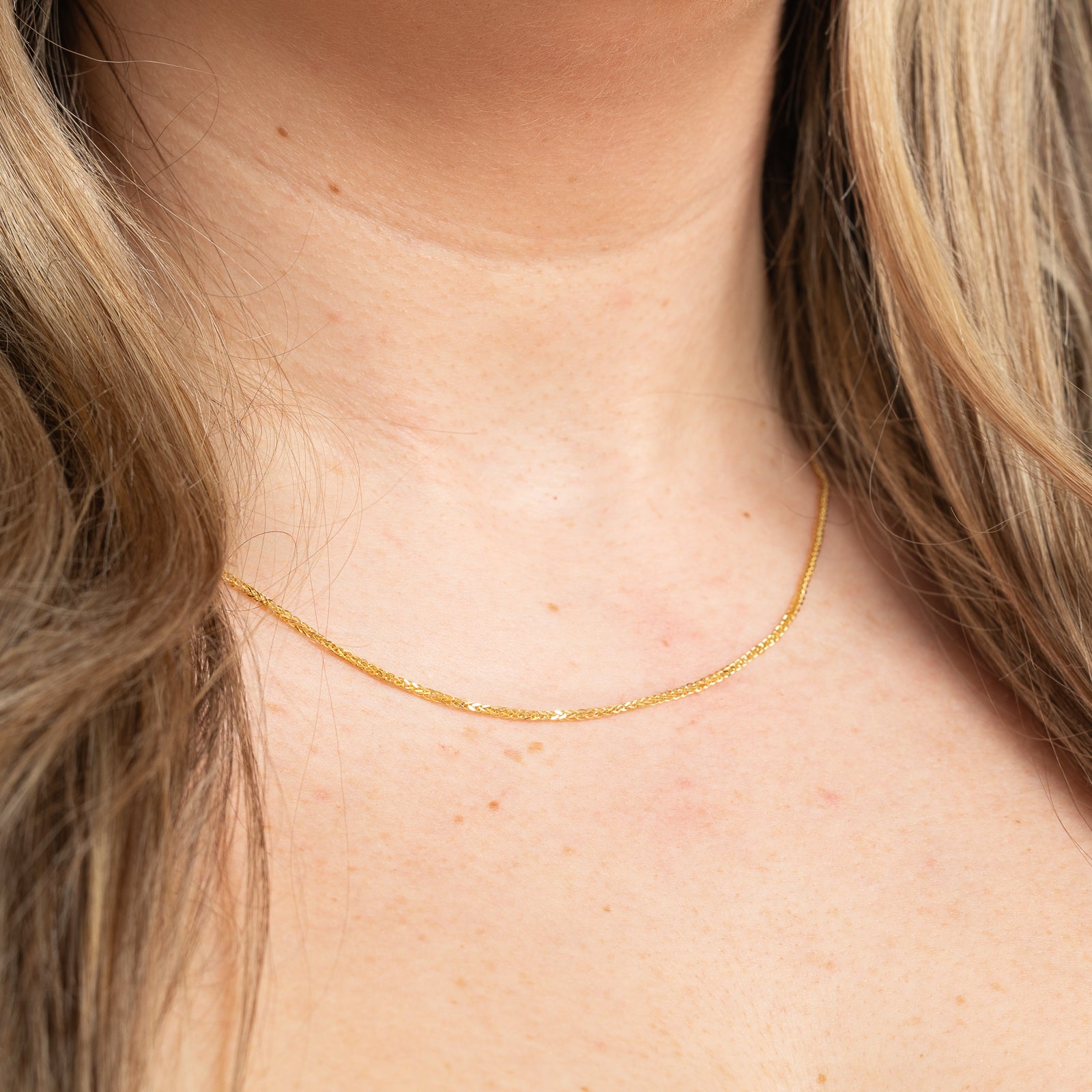 14K Yellow Gold Wheat Chain | 1.19mm | 18"