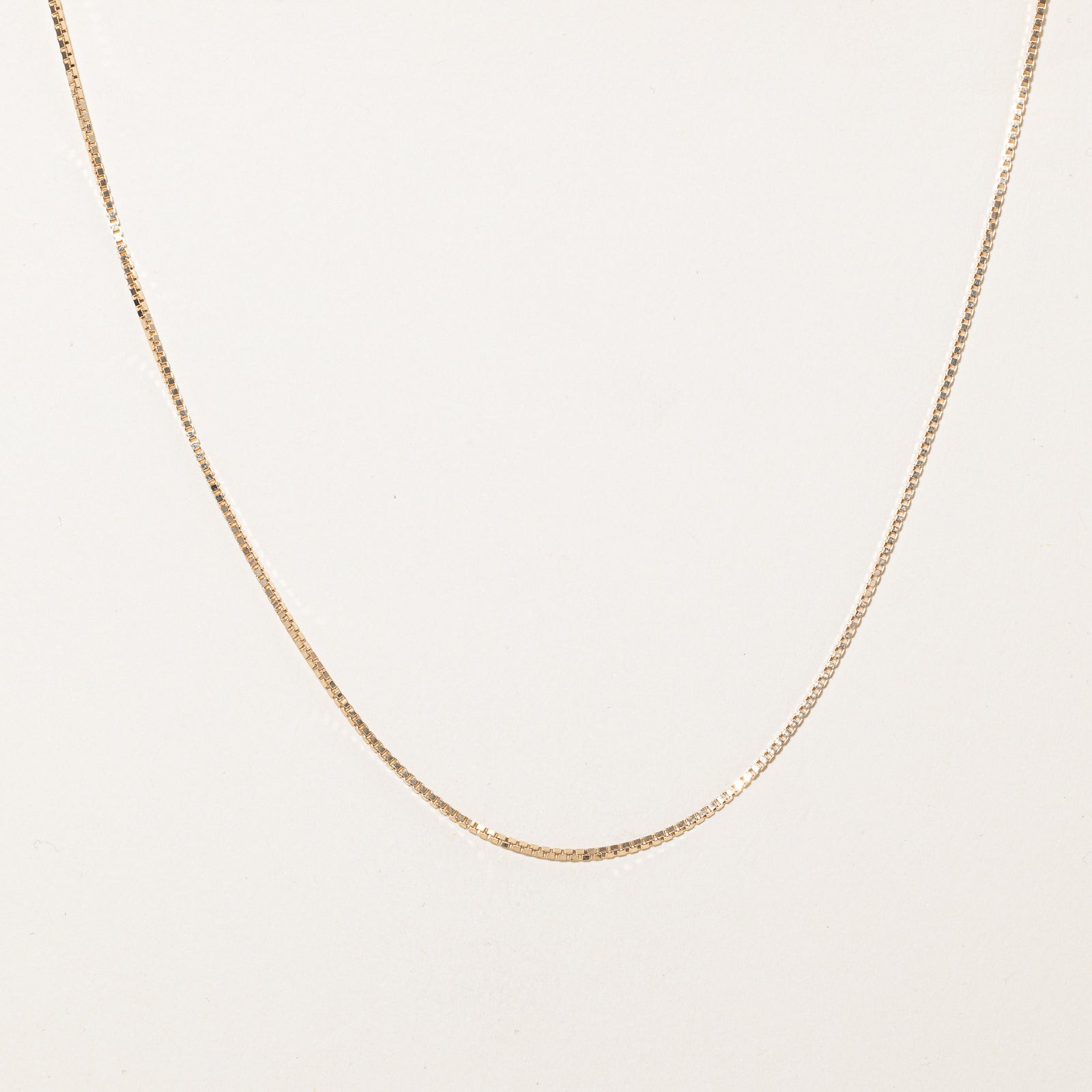14K Yellow Gold Box Link Chain | 1.17mm | 16"