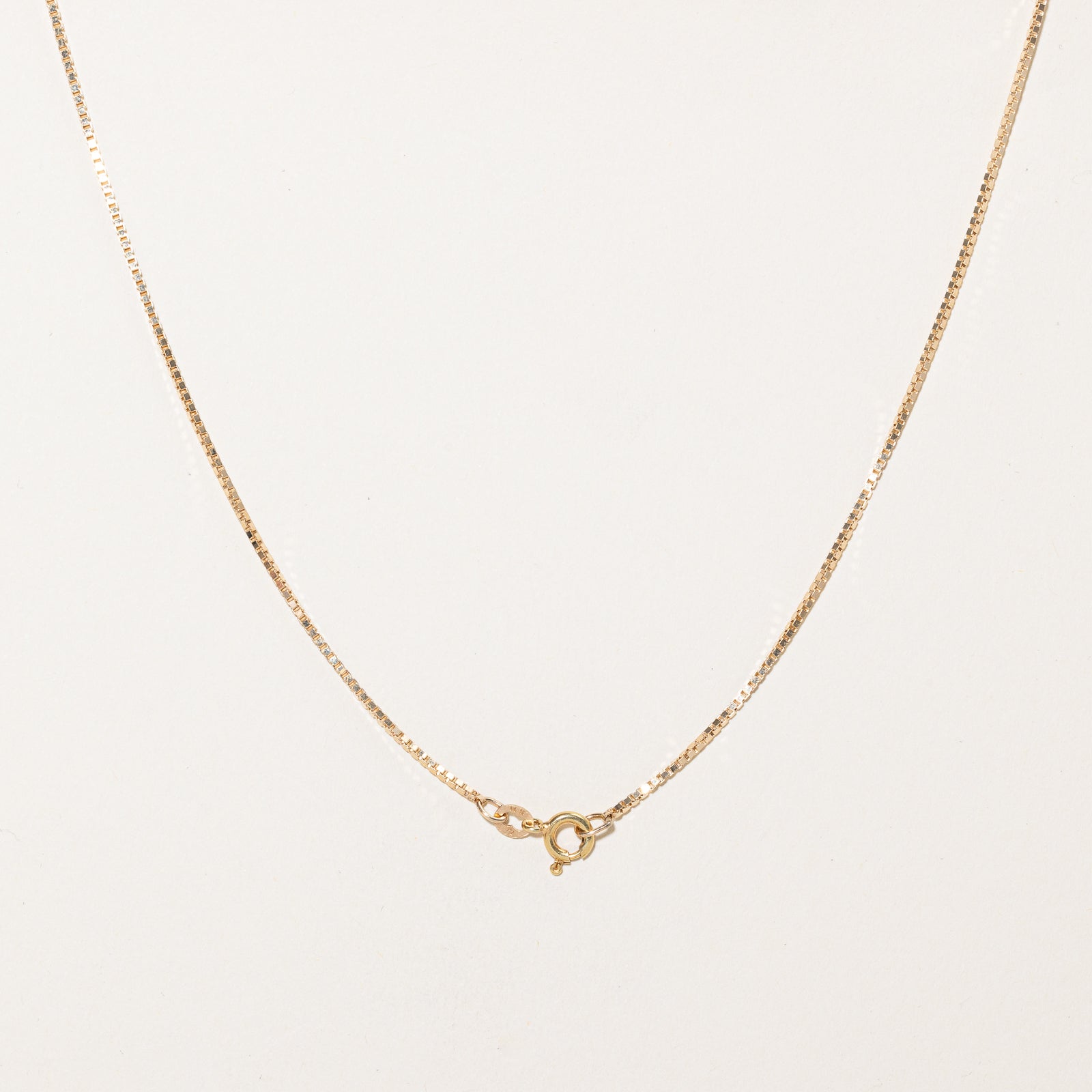 14K Yellow Gold Box Link Chain | 1.17mm | 16"
