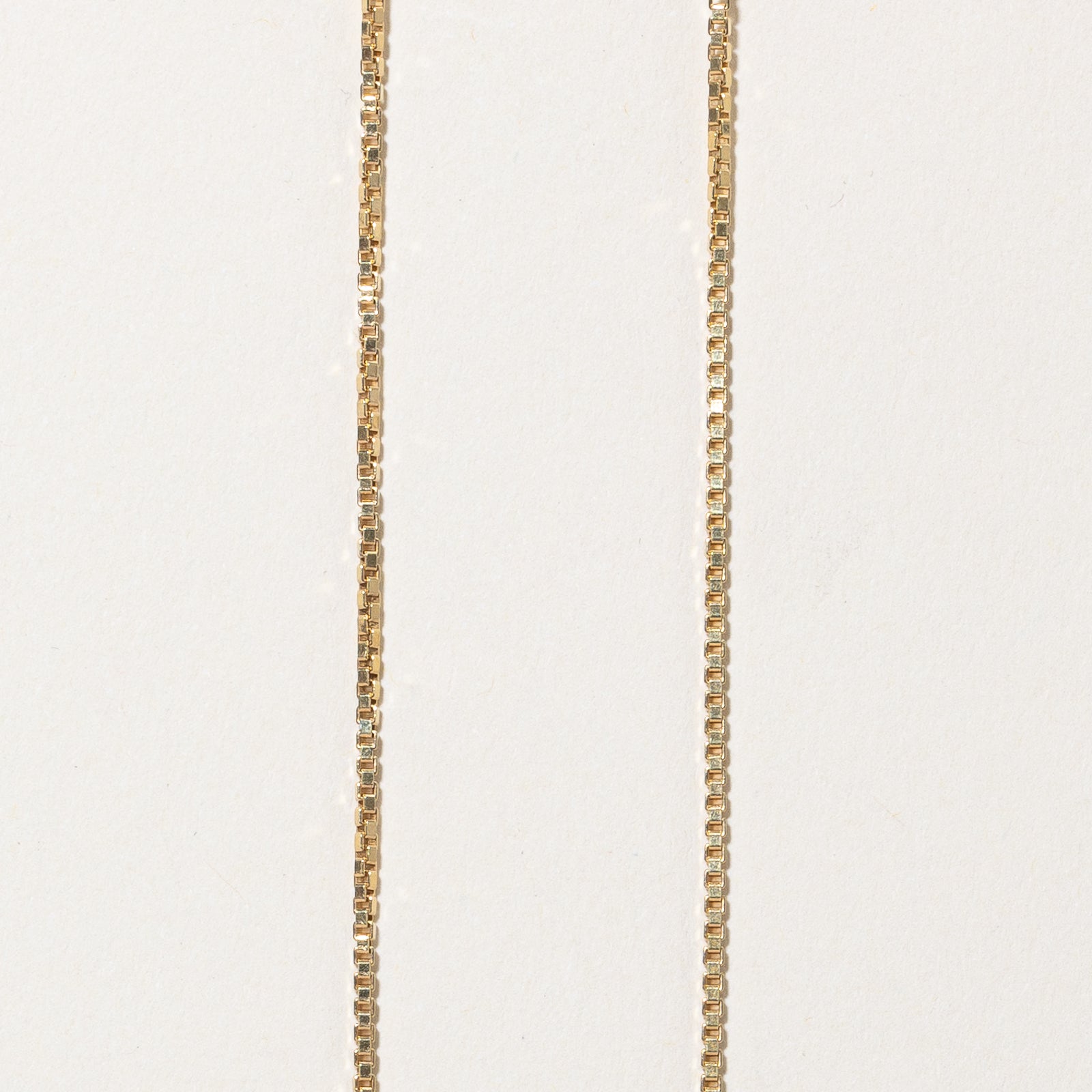 Vintage Italian 14K Yellow Gold Box Link Chain | 1.39mm | 21.5"
