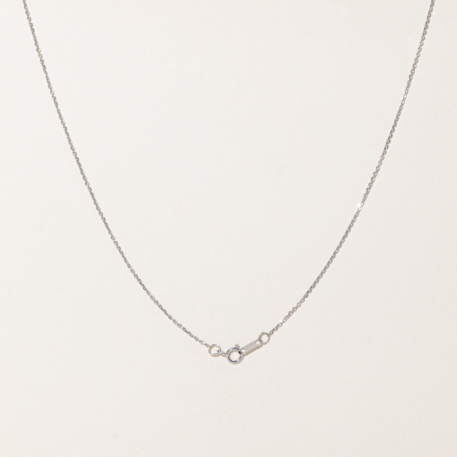 14K White Gold Hand Cuffs & Key Pendant Necklace | 16.5"
