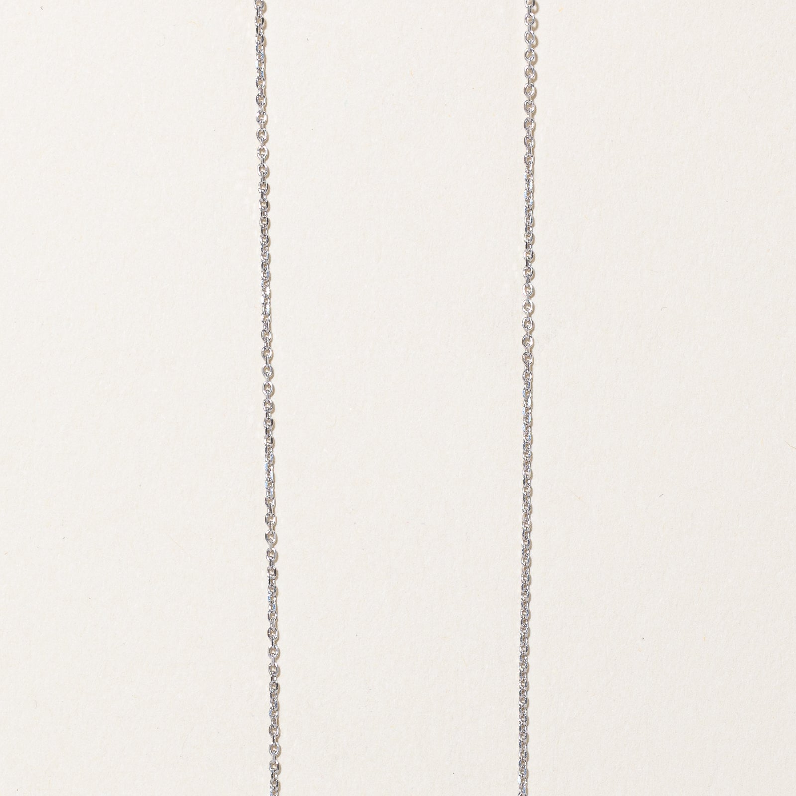 14K White Gold Hand Cuffs & Key Pendant Necklace | 16.5"