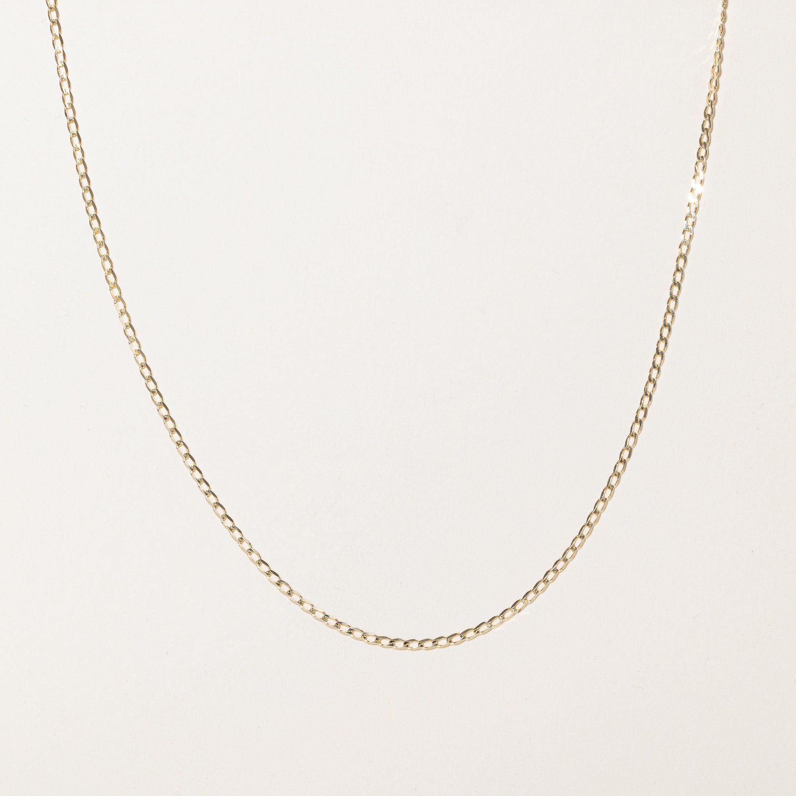 14K Yellow Gold Curb Link Chain | 1.85mm | 24"