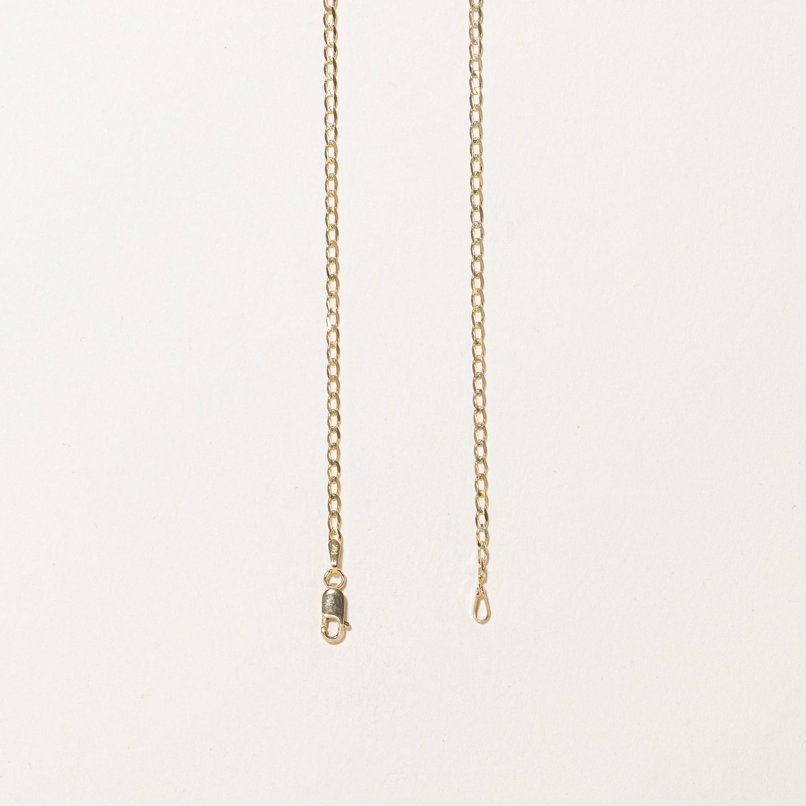 14K Yellow Gold Curb Link Chain | 1.85mm | 24"