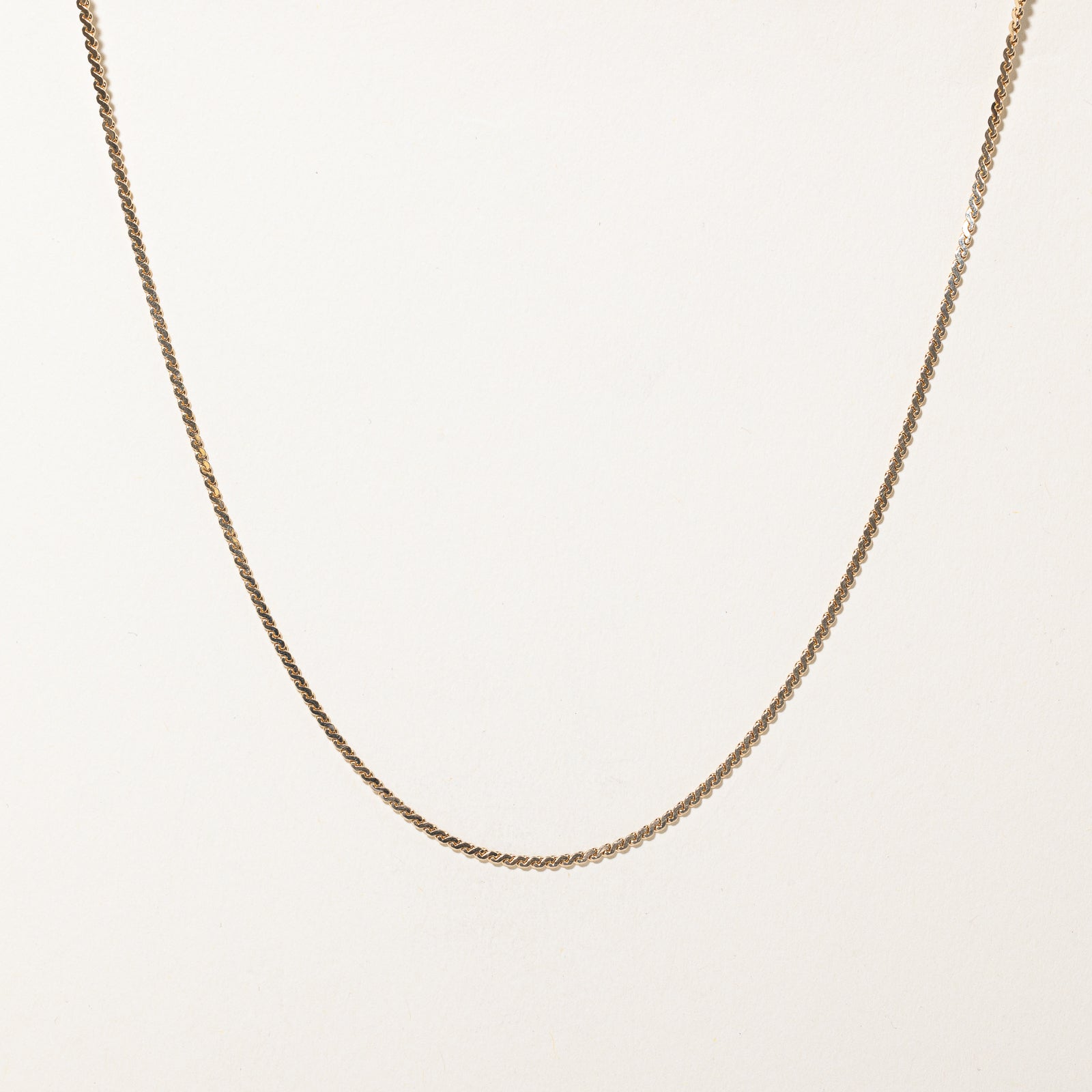 14K Yellow Gold S Link Chain | 1.57mm | 19"