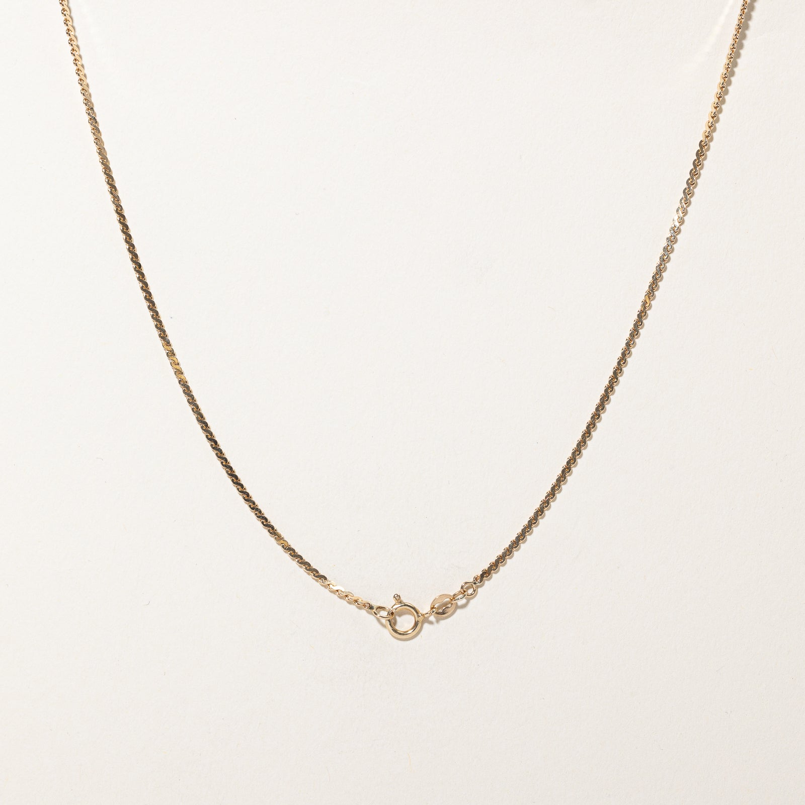 14K Yellow Gold S Link Chain | 1.57mm | 19"