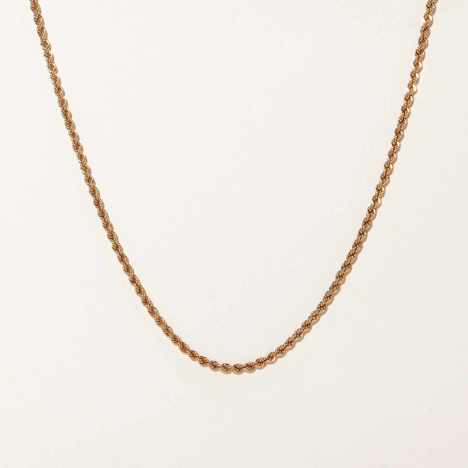 Chaîne corde en or rose 14 carats « Mejuri » | 2,66 mm | 56 cm