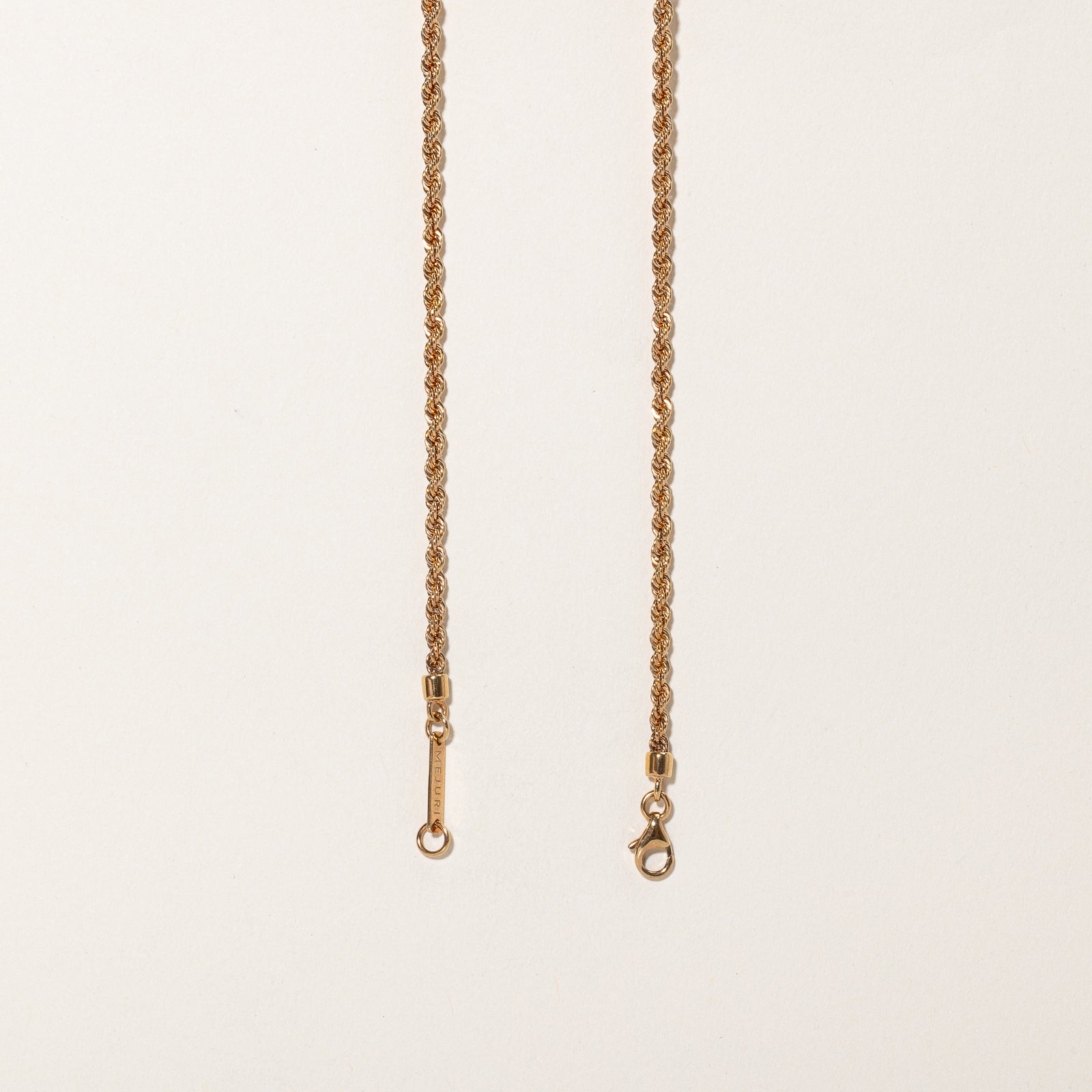 'Mejuri' 14K Rose Gold Rope Chain | 2.66mm | 22"