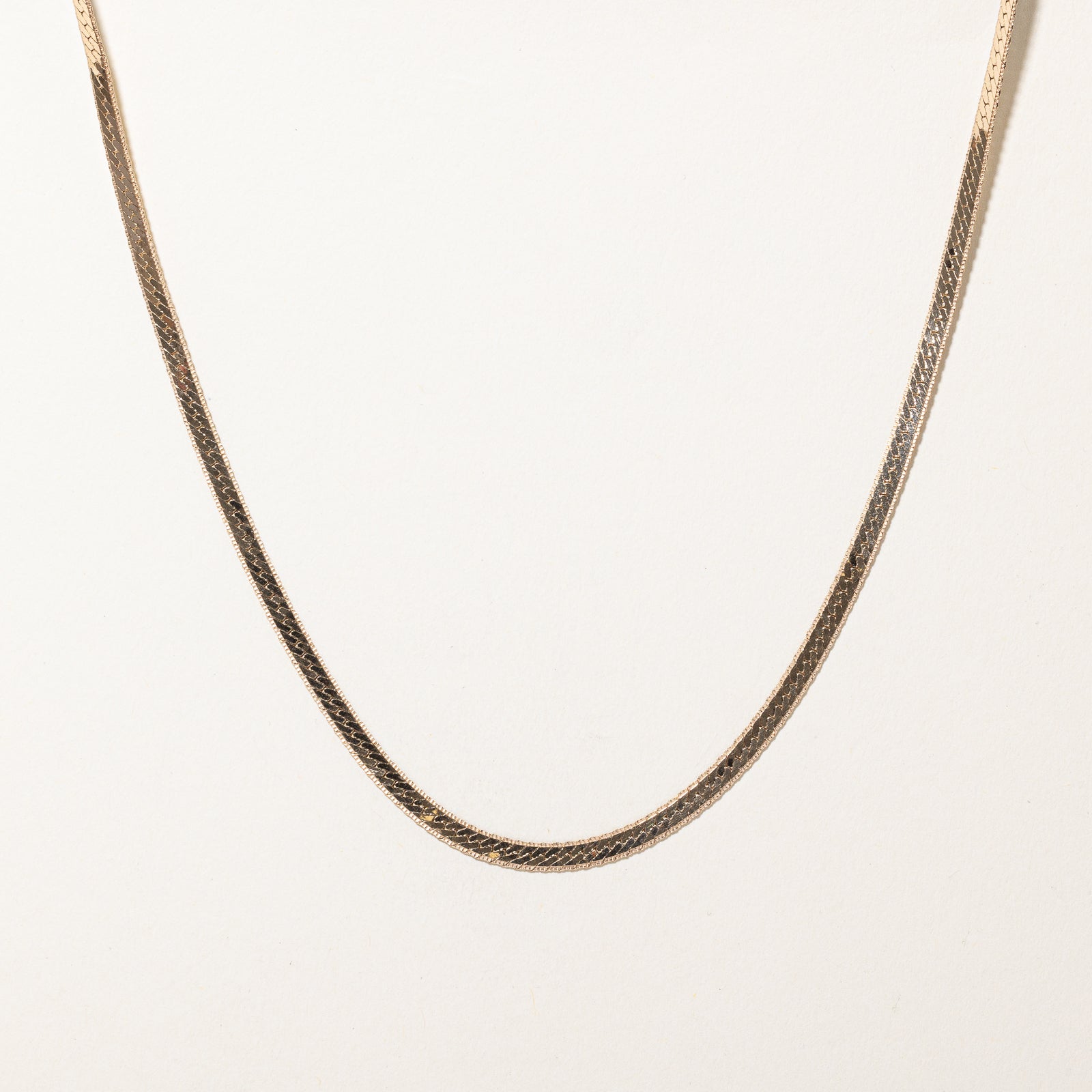 10K Yellow Gold Herringbone Chain | 3.47mm | 20.5"