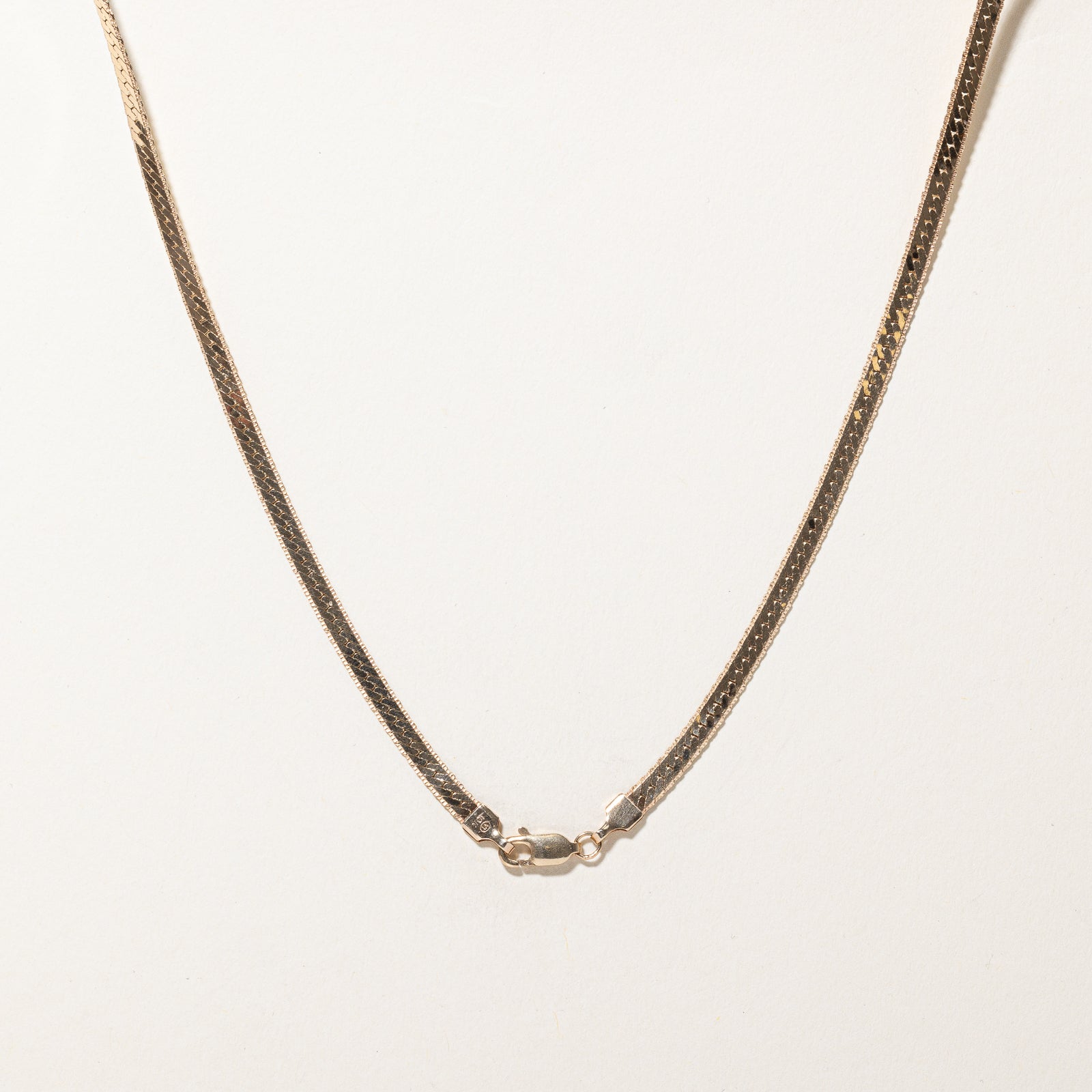 10K Yellow Gold Herringbone Chain | 3.47mm | 20.5"