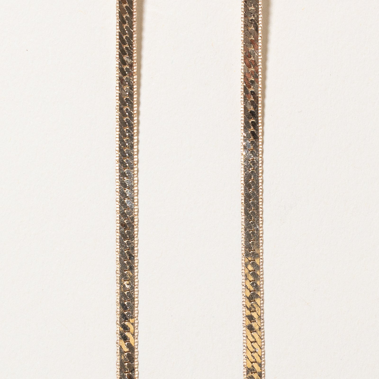 10K Yellow Gold Herringbone Chain | 3.47mm | 20.5"