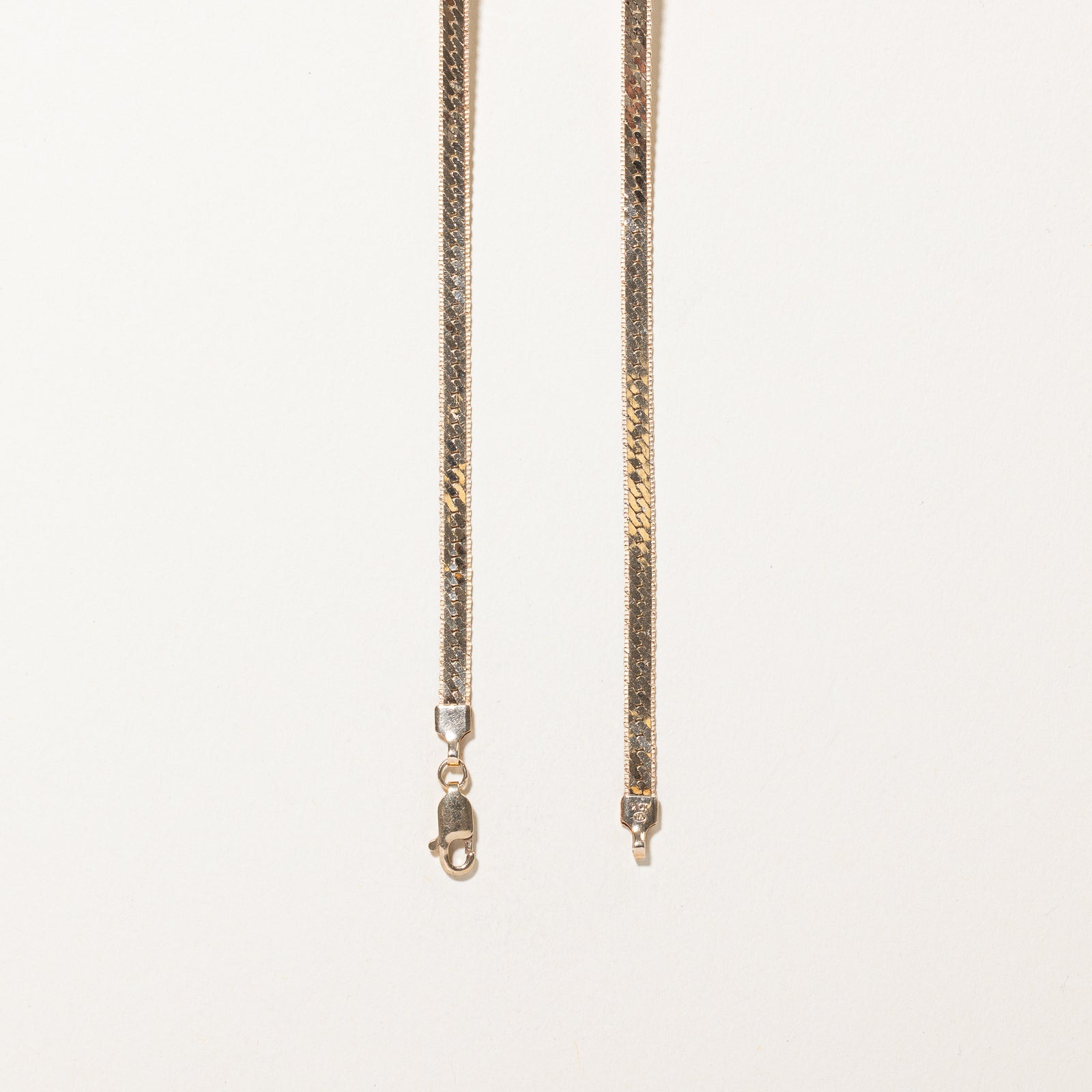 10K Yellow Gold Herringbone Chain | 3.47mm | 20.5"