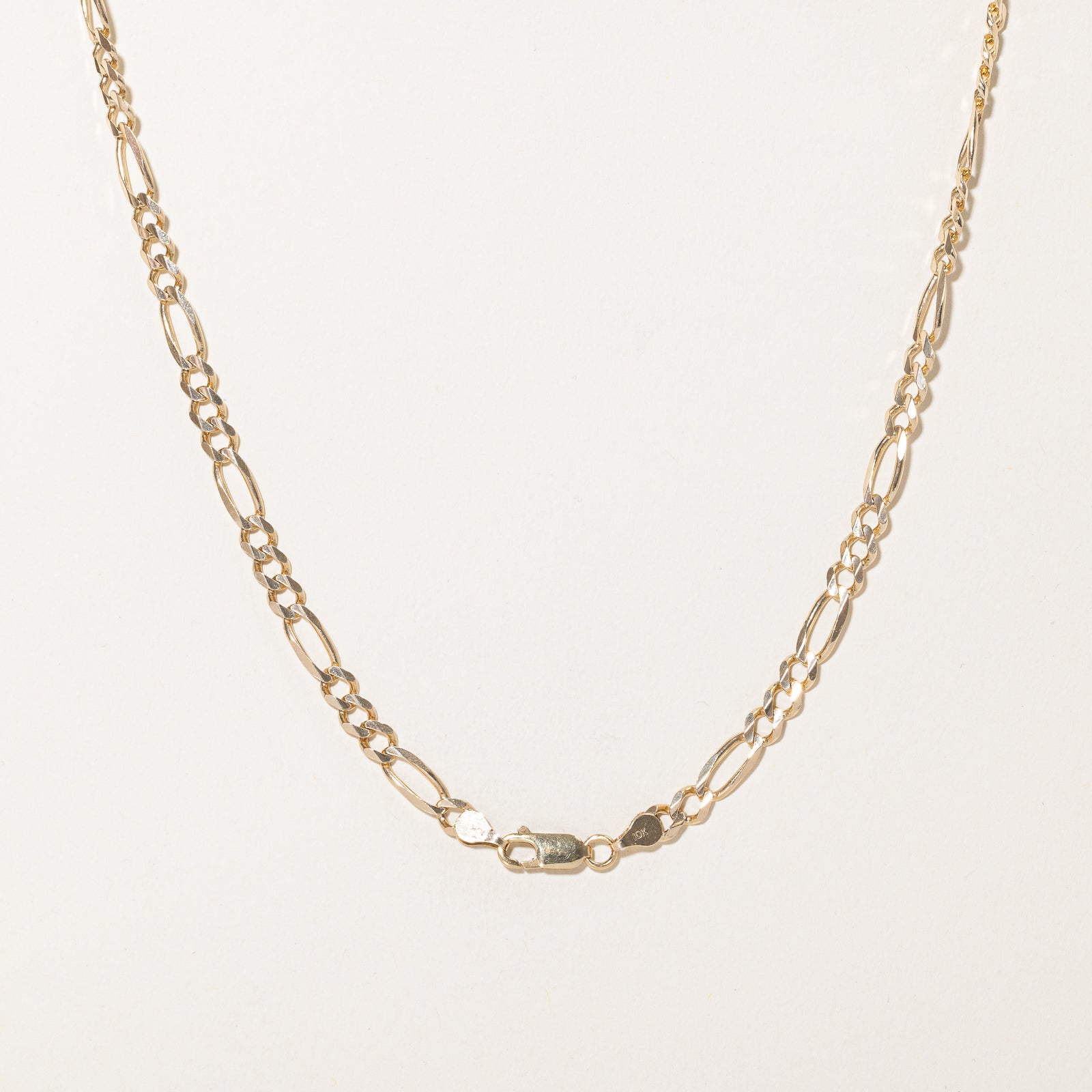10K Yellow Gold Figaro Chain | 4.69mm | 22"