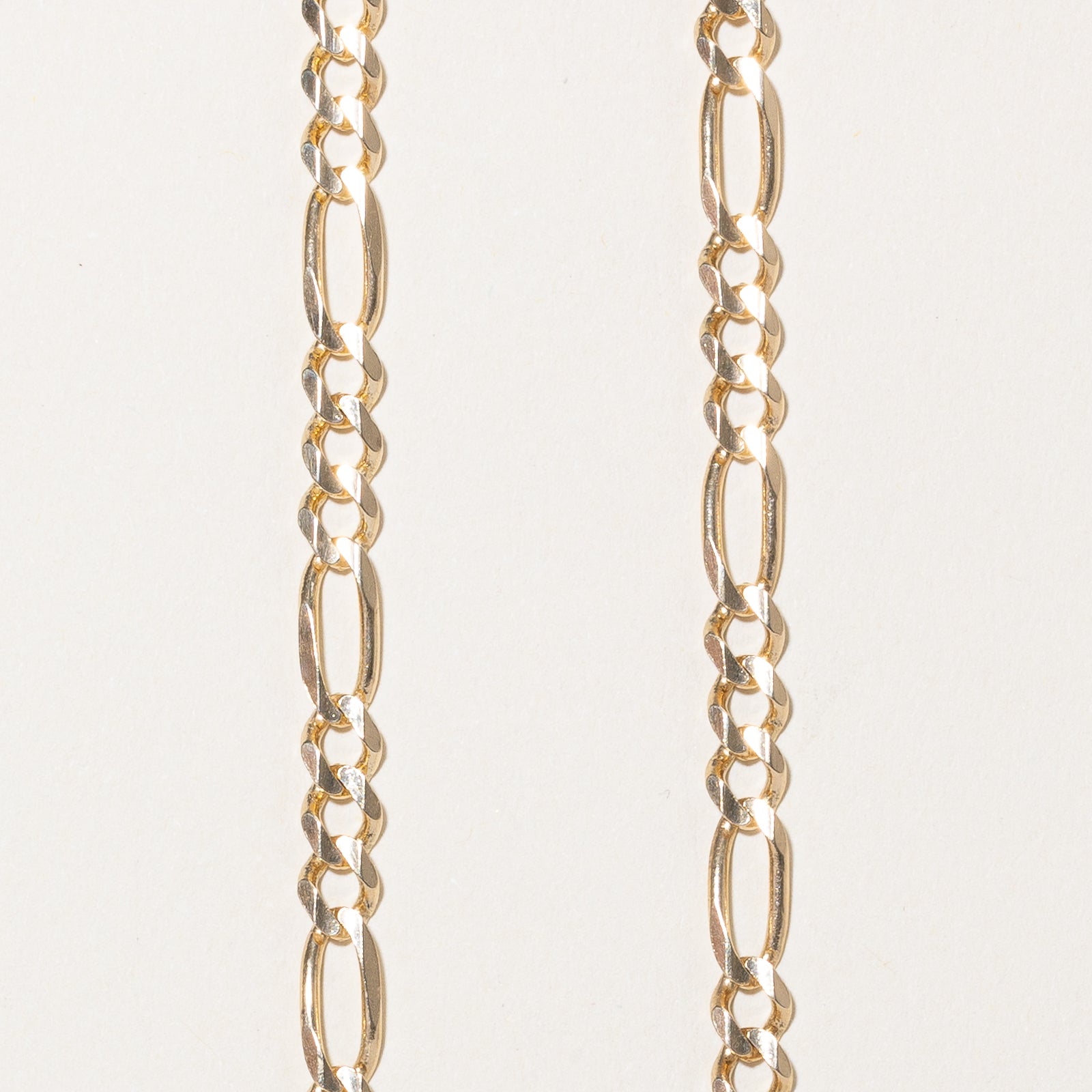 10K Yellow Gold Figaro Chain | 4.69mm | 22"