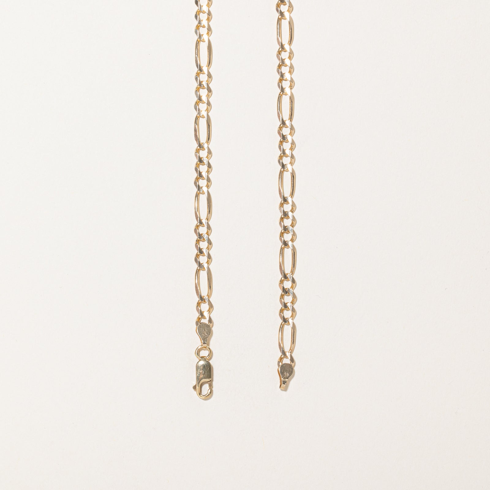 10K Yellow Gold Figaro Chain | 4.69mm | 22"