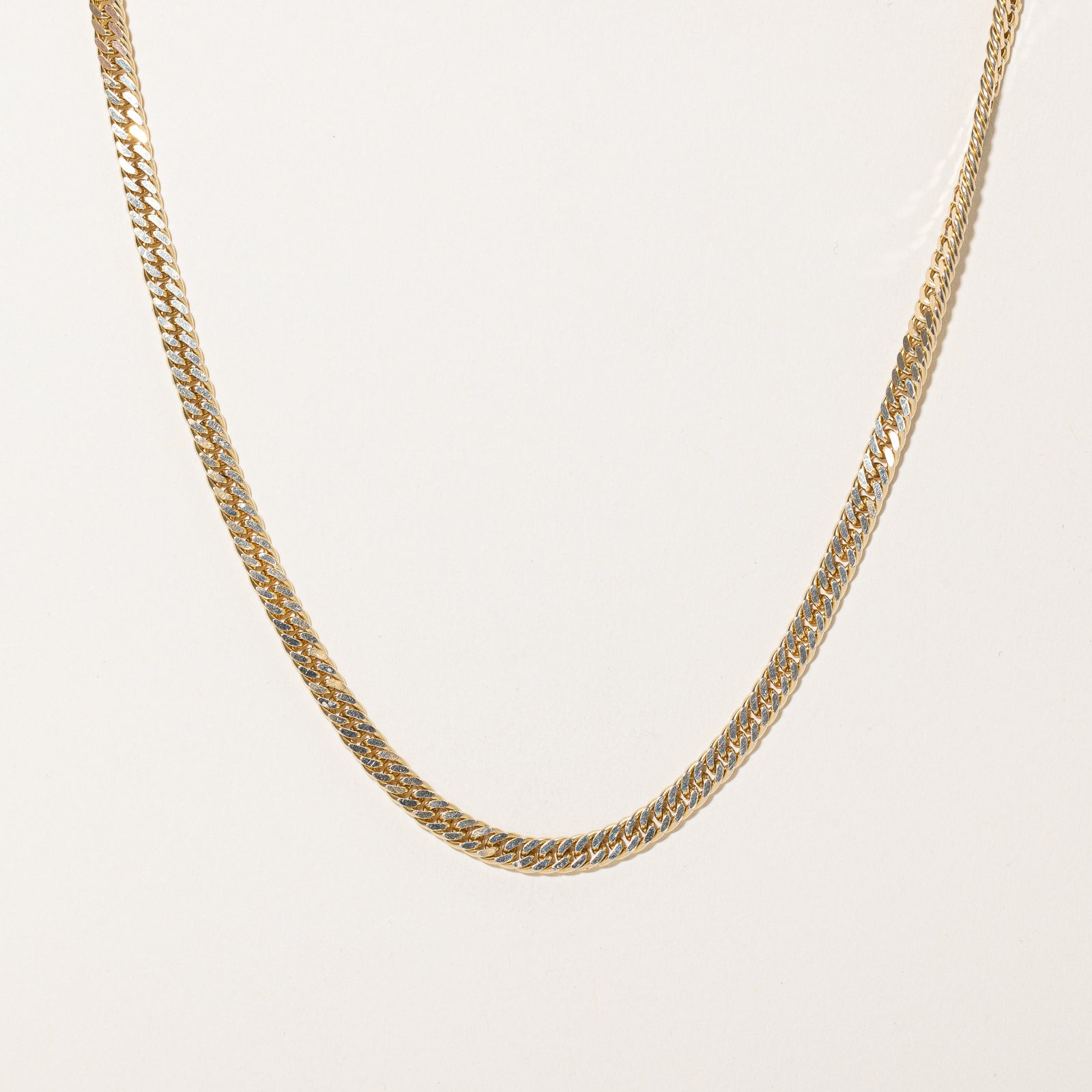 Chaîne à maillons gourmette en or jaune 14 carats | 4,51 mm | 57 cm