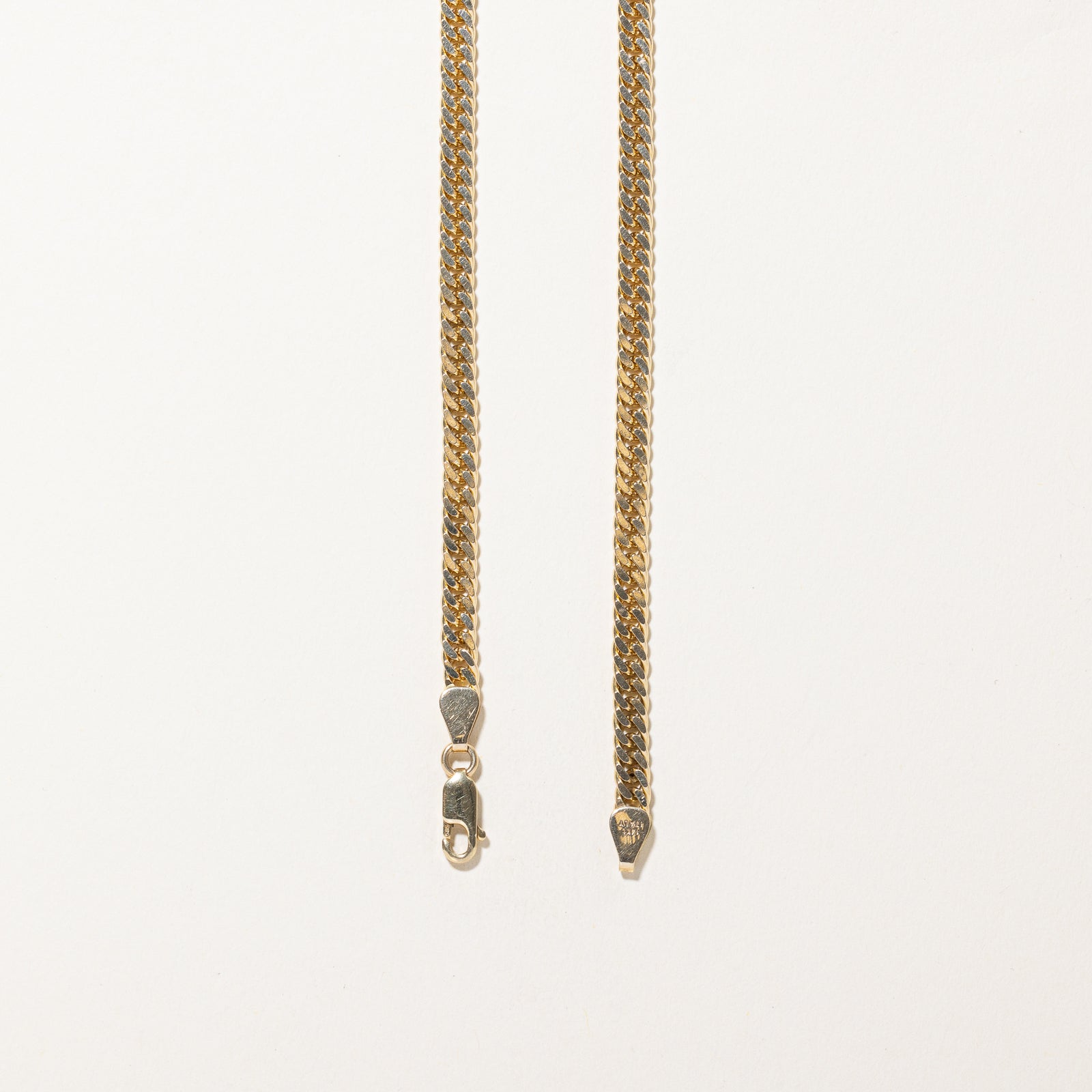 Chaîne à maillons gourmette en or jaune 14 carats | 4,51 mm | 57 cm