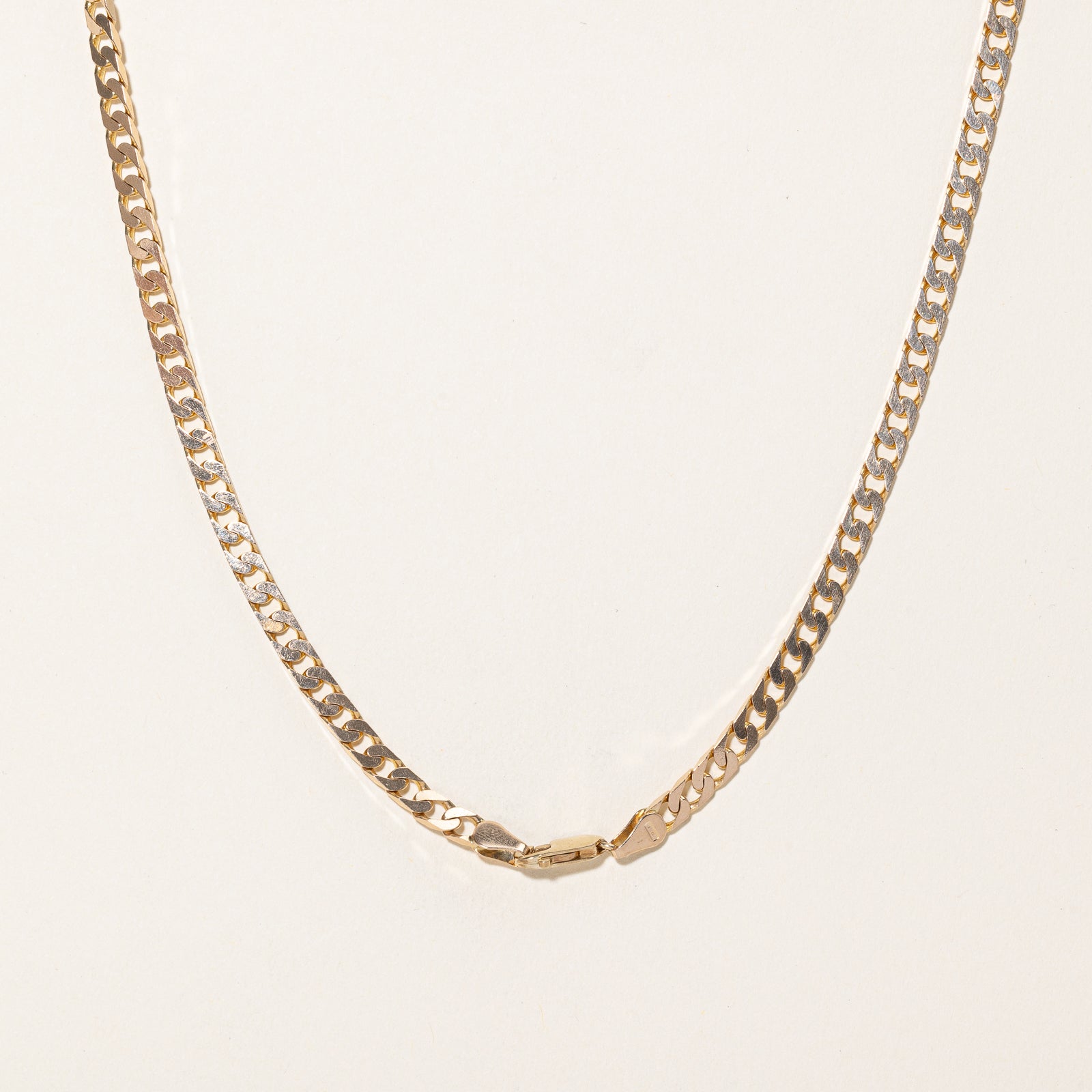 Italian 10K Yellow Gold Curb Link Chain | 4.17mm | 23"