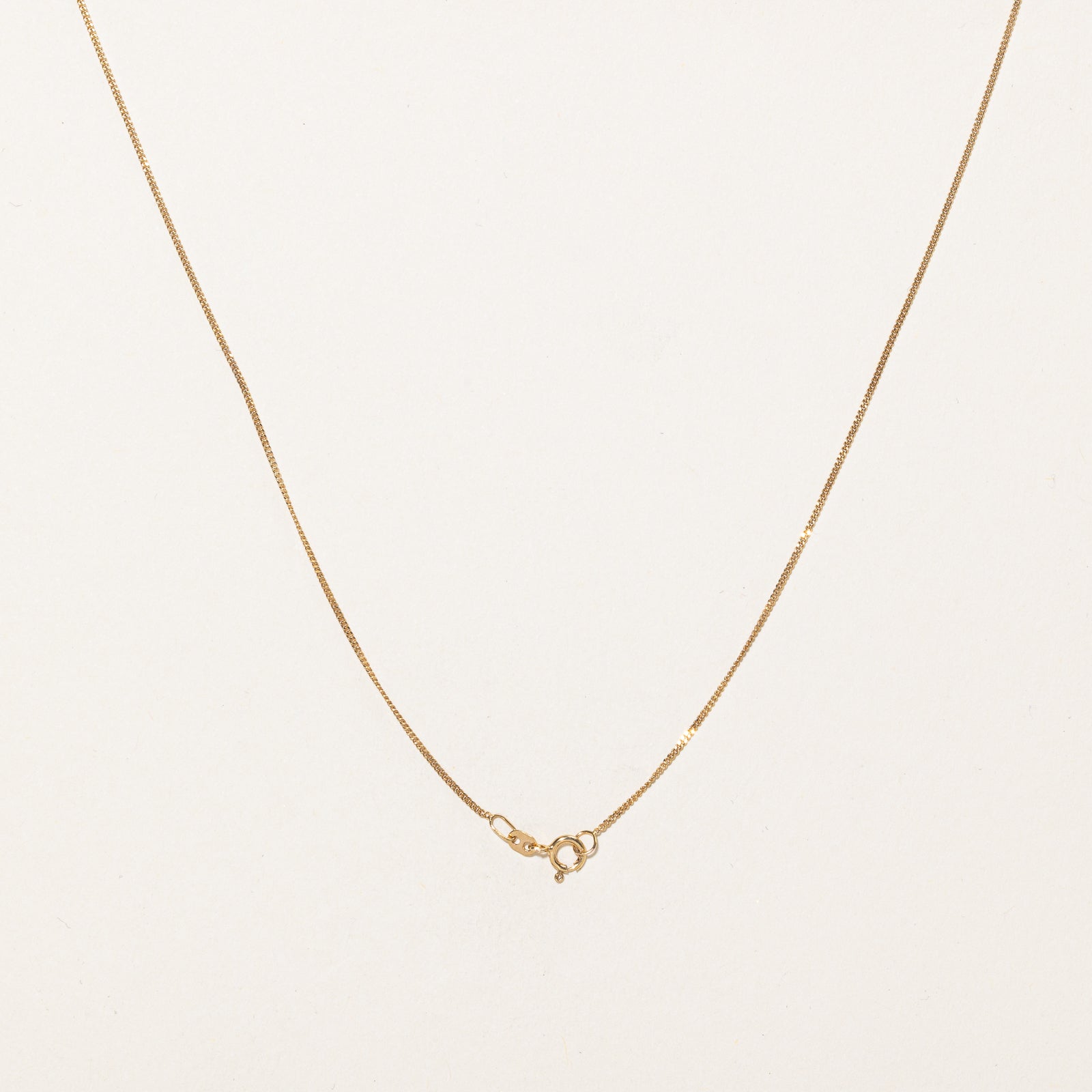 10K Yellow Gold Curb Link Chain | 0.90mm | 16"