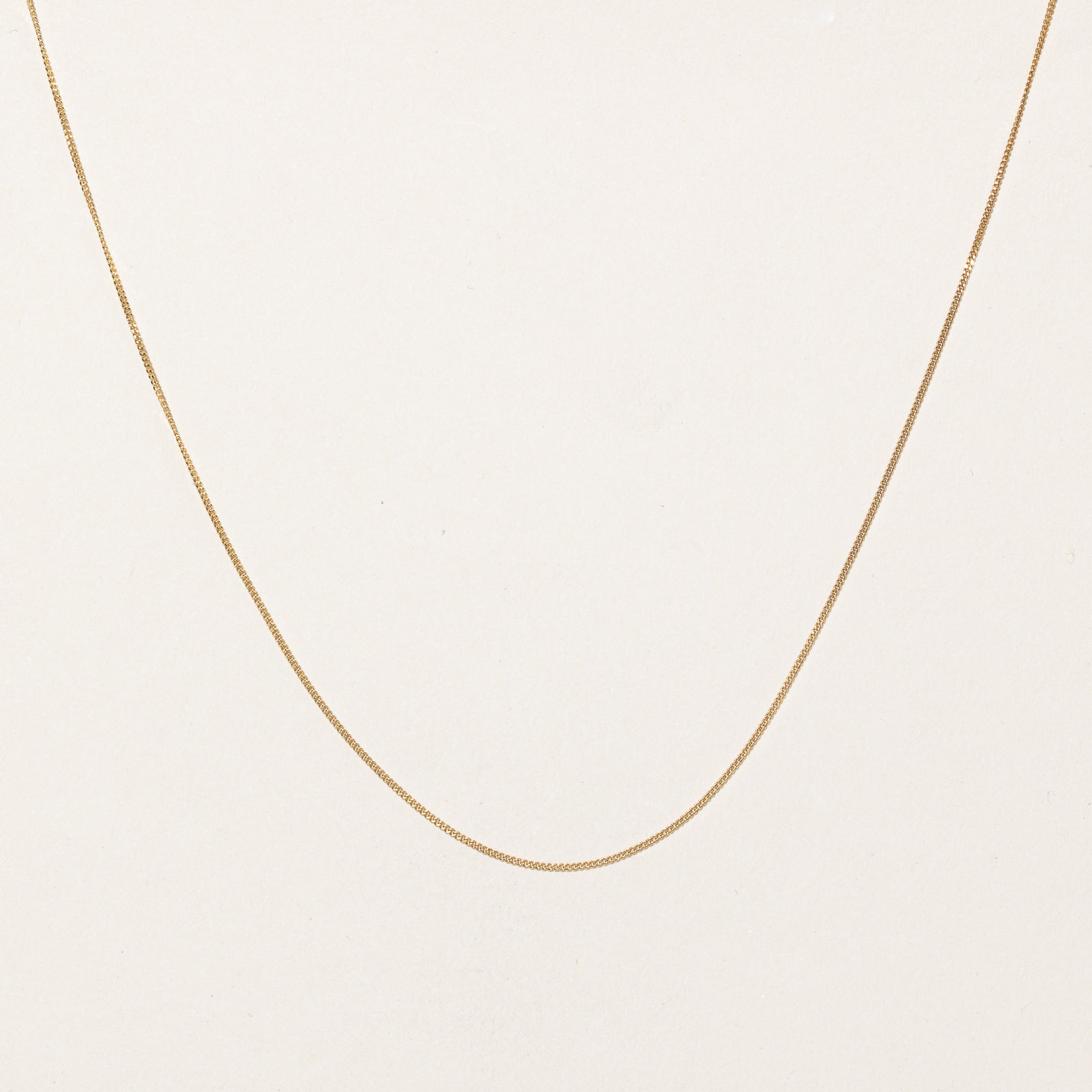 10K Yellow Gold Curb Link Chain | 0.90mm | 16"