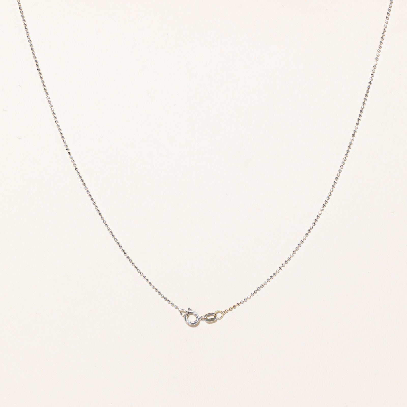14K White Gold Ball/Bead Chain | 0.99mm | 18"