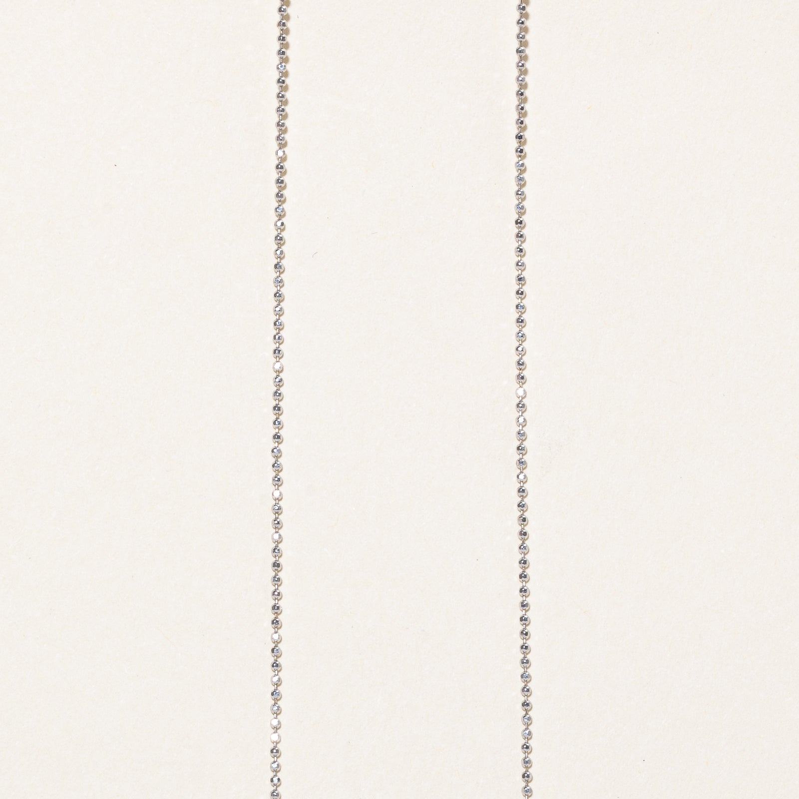14K White Gold Ball/Bead Chain | 0.99mm | 18"