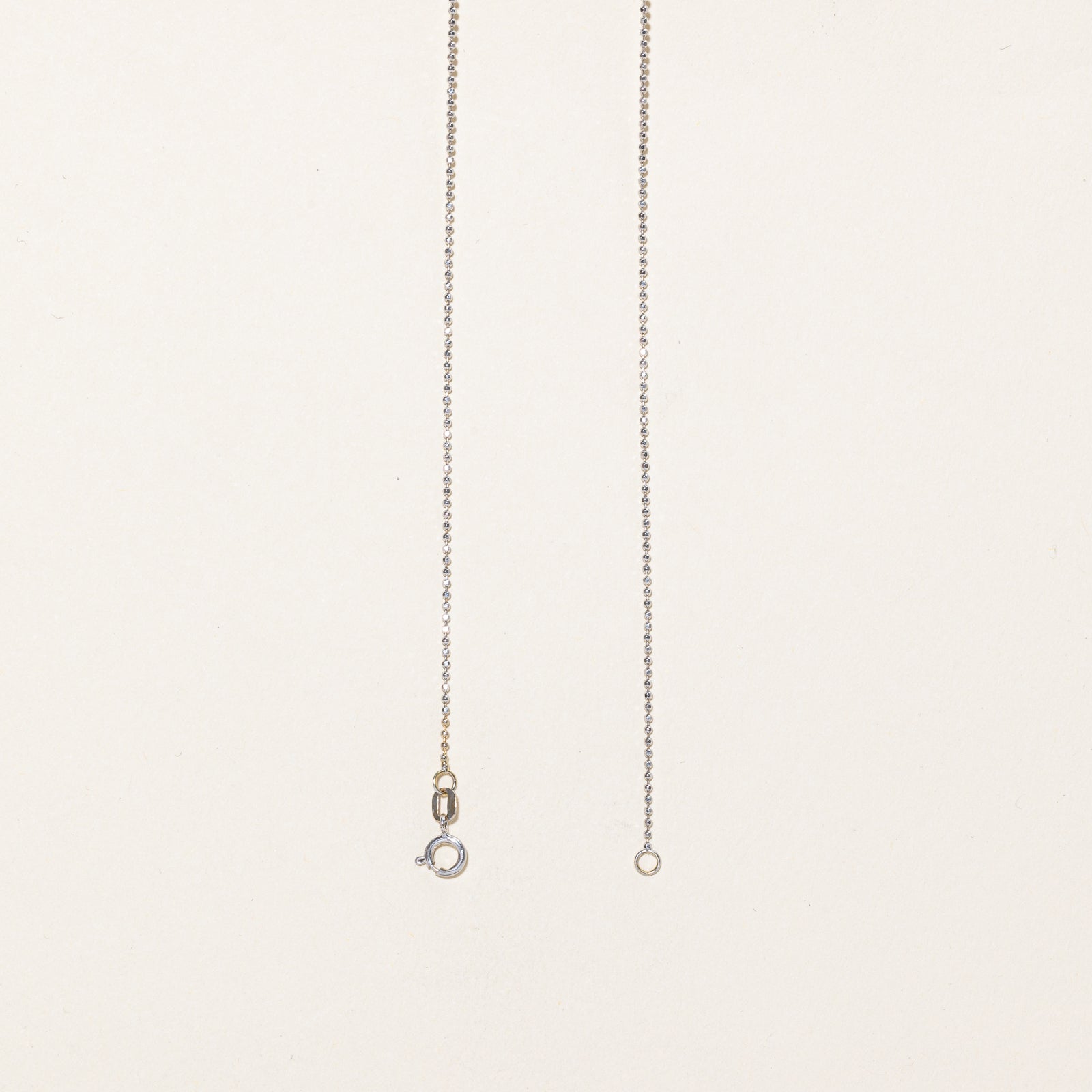 14K White Gold Ball/Bead Chain | 0.99mm | 18"