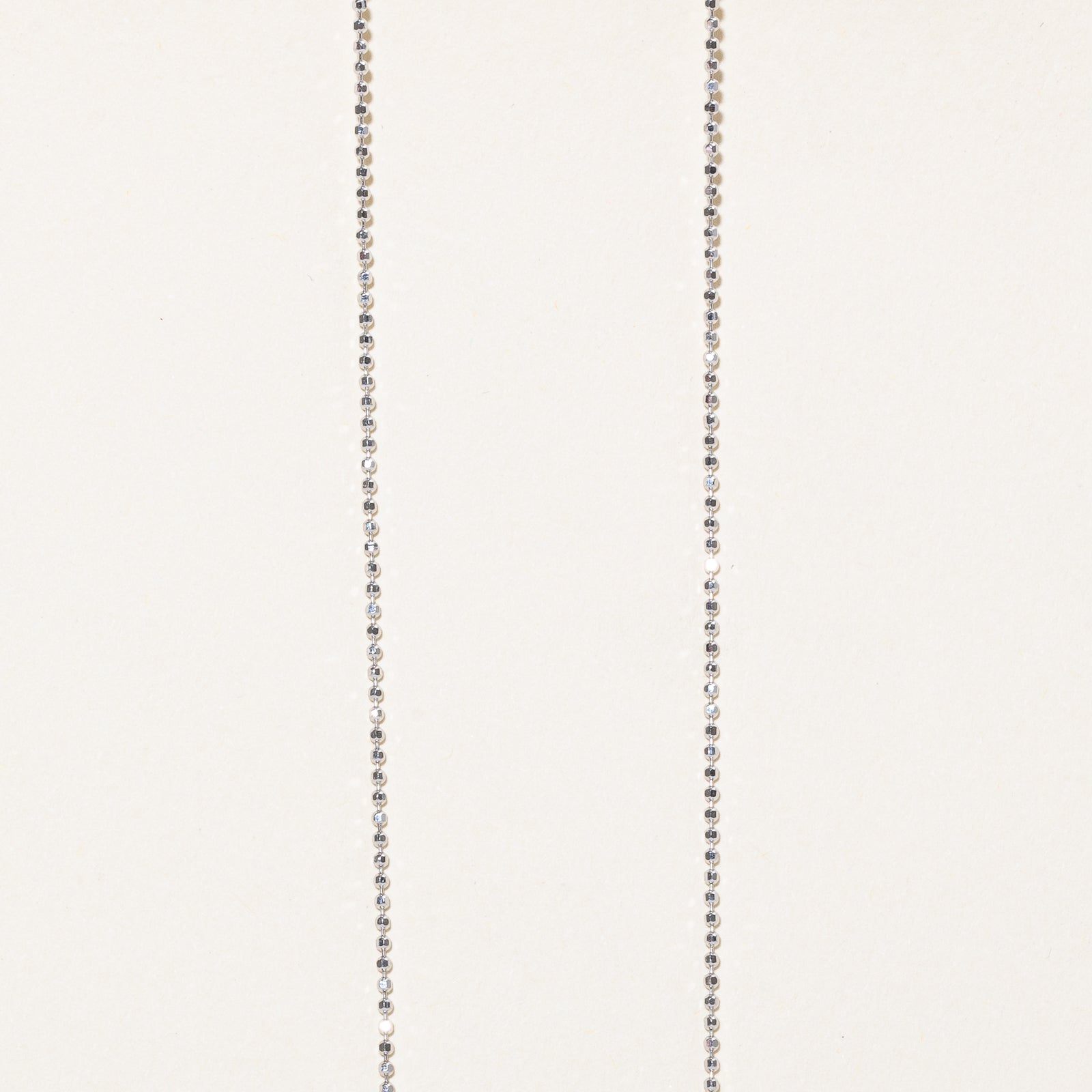18K White Gold Bead Chain | 1.14mm | 17.5"