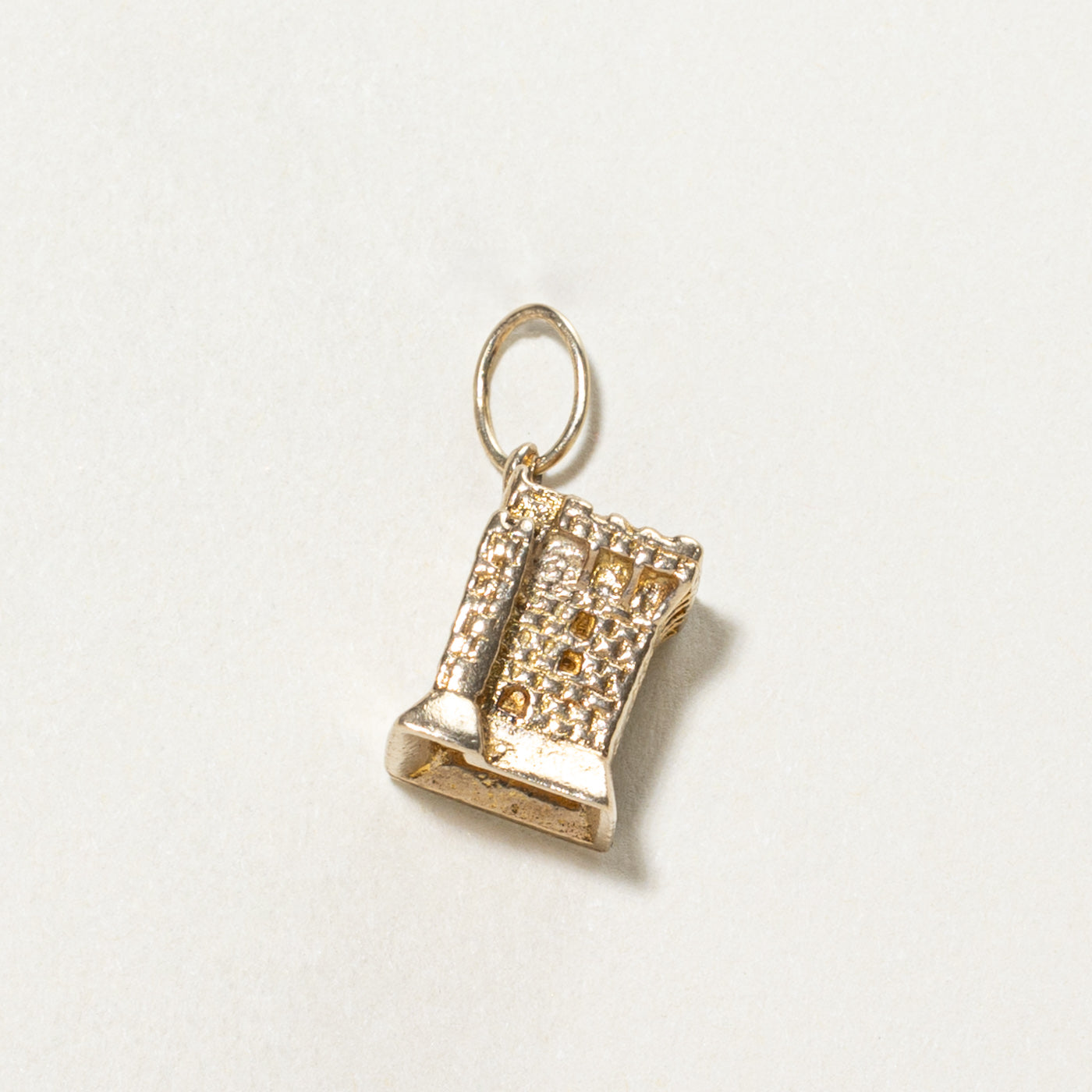 1965 Dublin 9K Yellow Gold Blarney Castle Charm