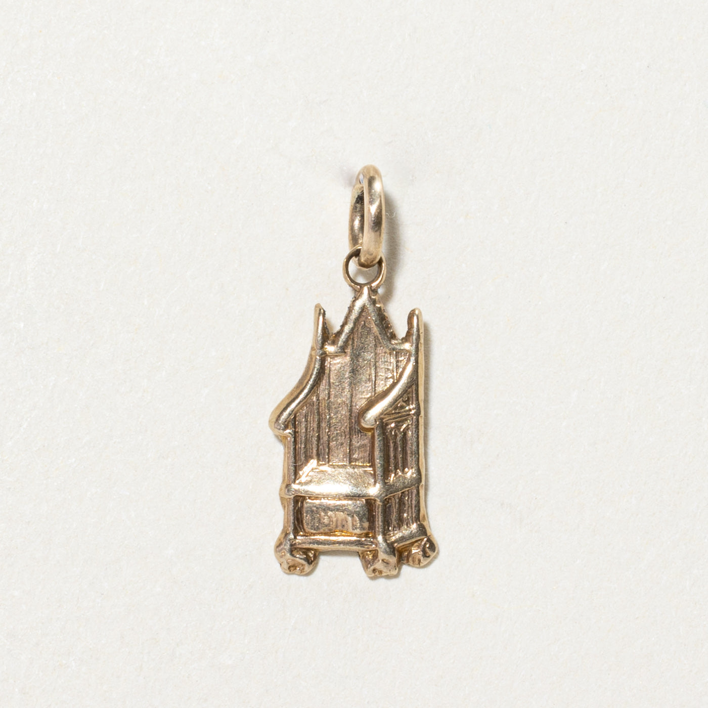 1952 Birmingham 9K Yellow Gold Cathedral Chair Charm