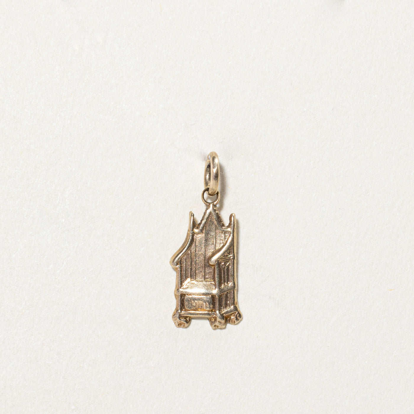 1952 Birmingham 9K Yellow Gold Cathedral Chair Charm