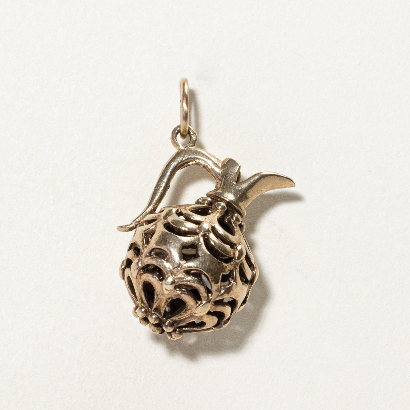 10K Yellow Gold Ornate Carafe Charm