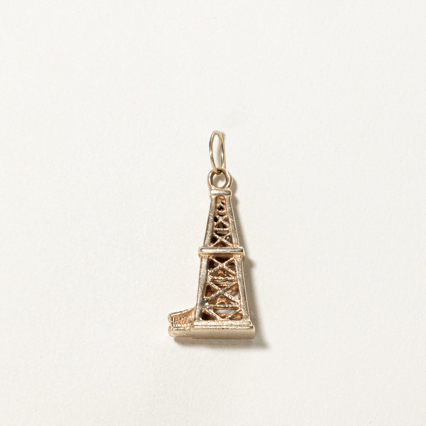 10K Yellow Gold Oil Rig Charm