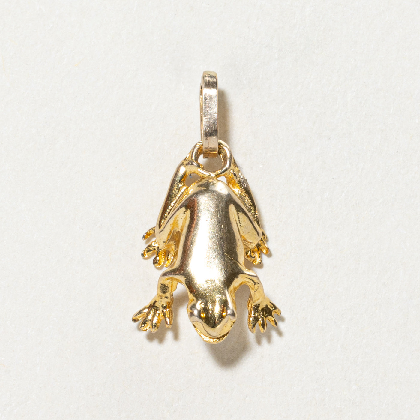 14K Yellow Gold Frog Charm