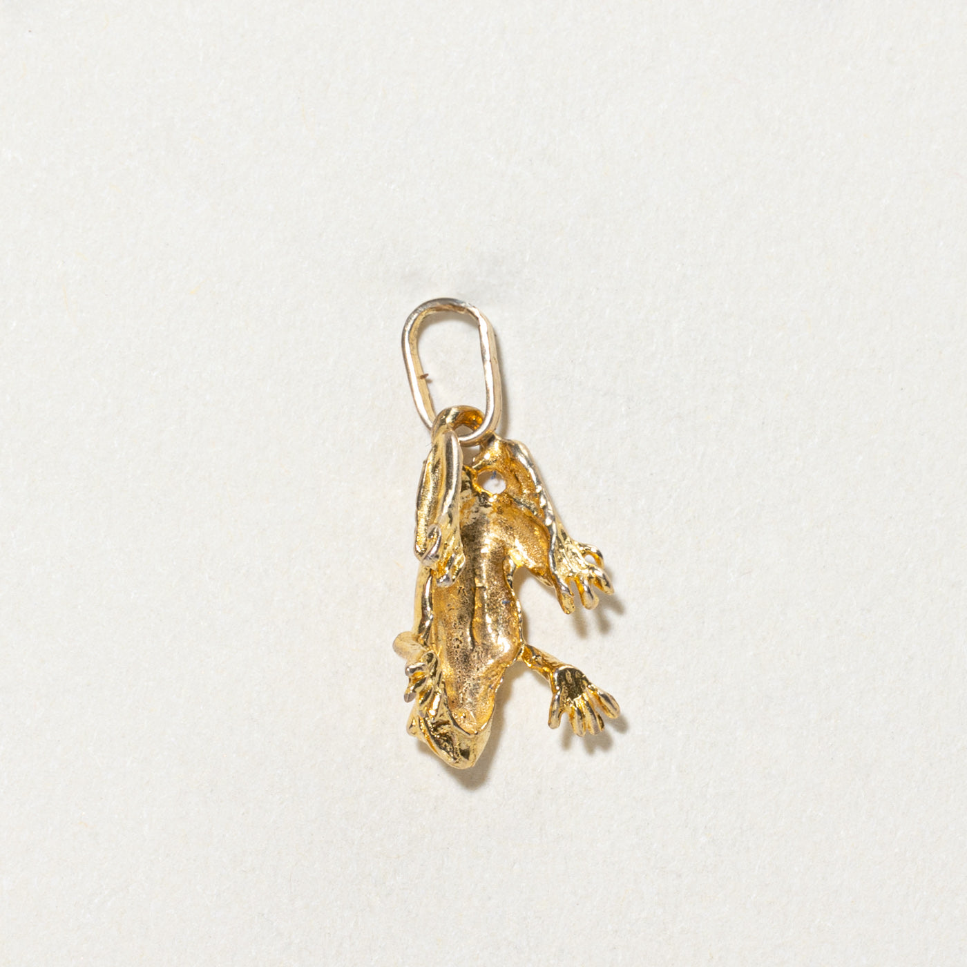 14K Yellow Gold Frog Charm