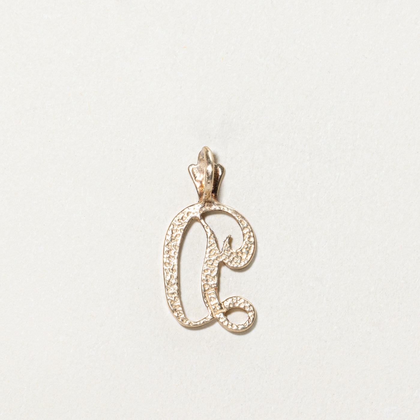 14K Yellow Gold Initial 'D' Charm