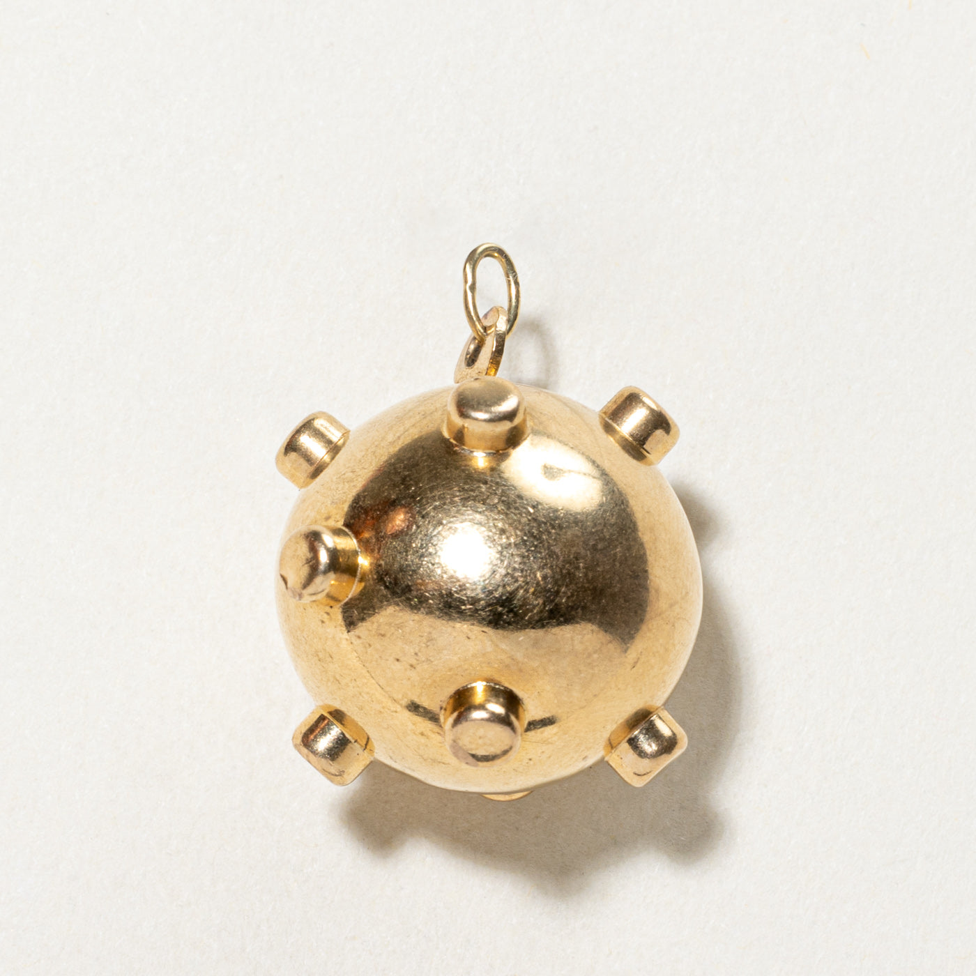 18K Yellow Gold Sea Mine Charm
