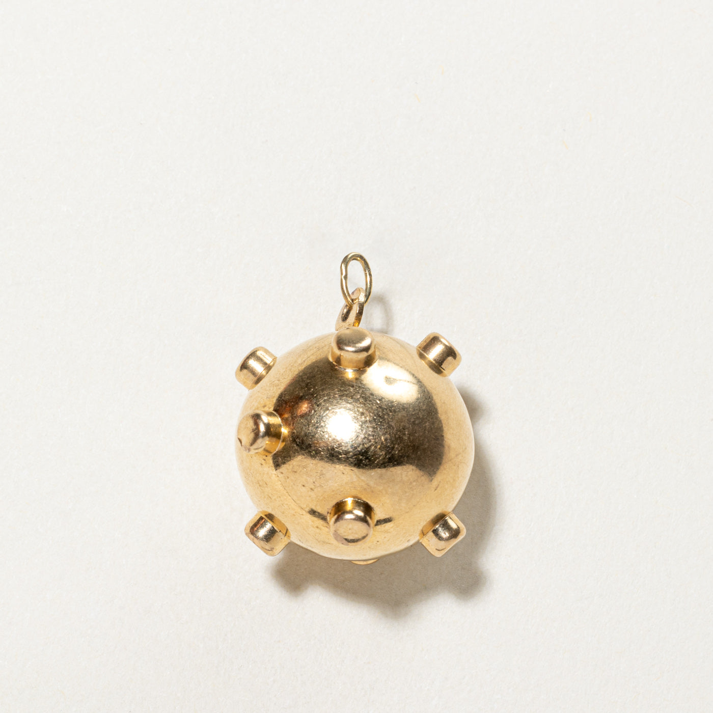 18K Yellow Gold Sea Mine Charm