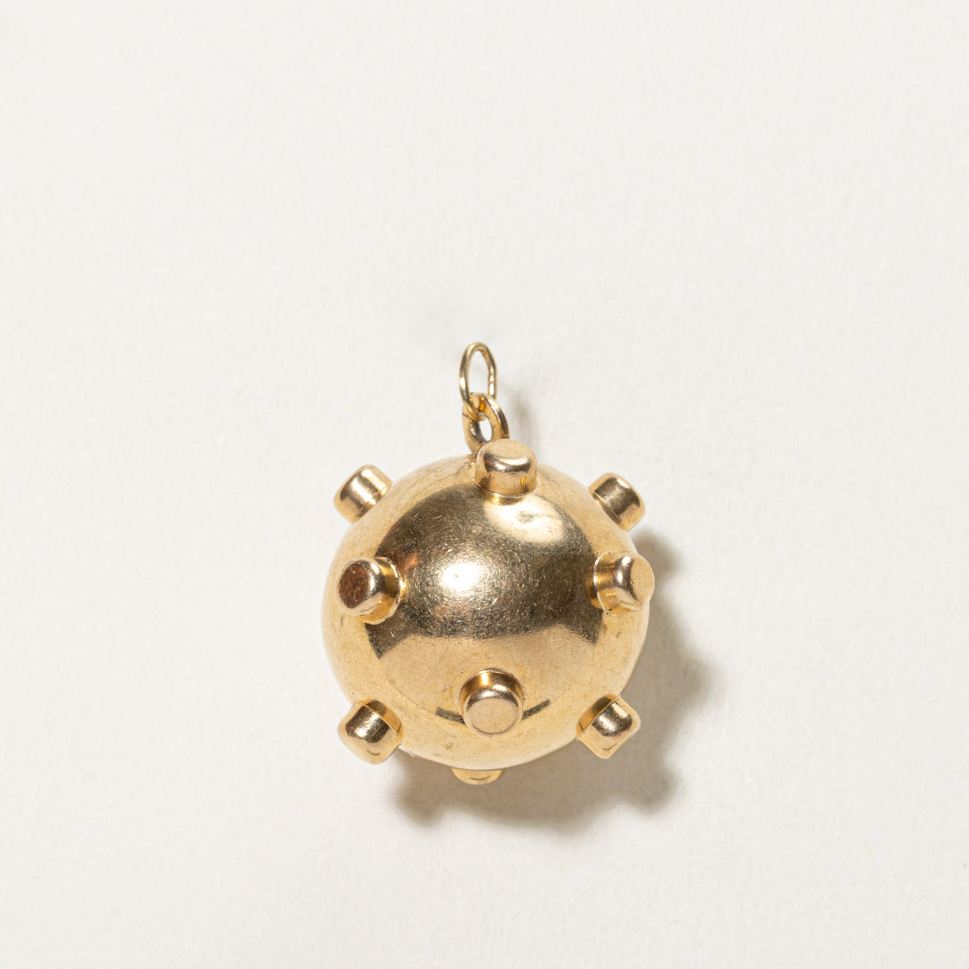 18K Yellow Gold Sea Mine Charm