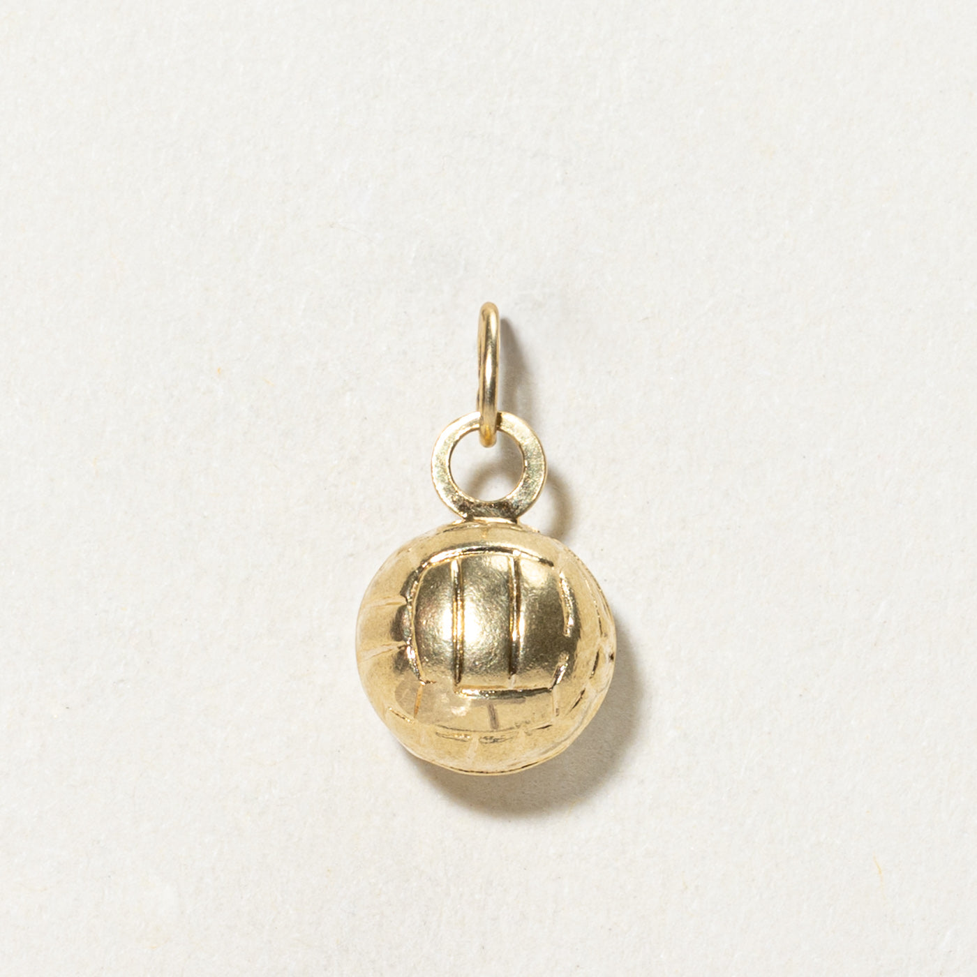 18K Yellow Gold Volleyball Charm