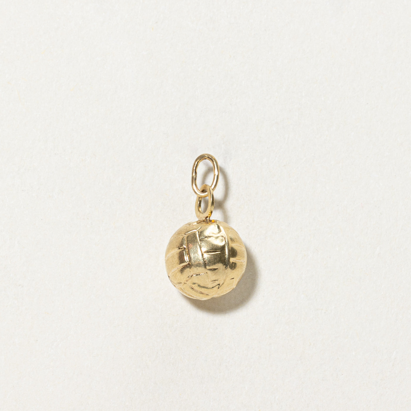 18K Yellow Gold Volleyball Charm