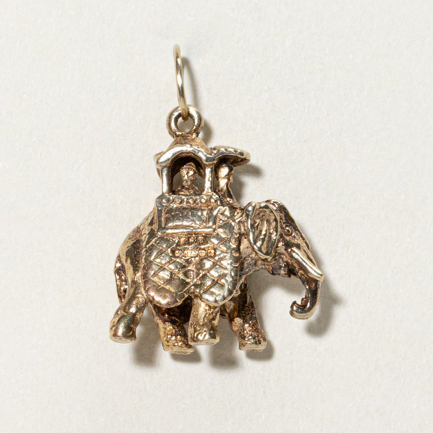1977 Birmingham 9K Yellow Gold Elephant Charm