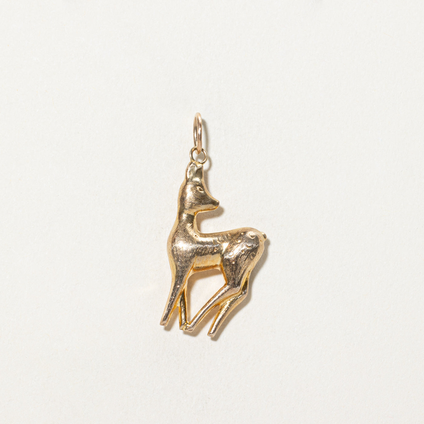 1976 Birmingham 9K Yellow Gold Deer Charm