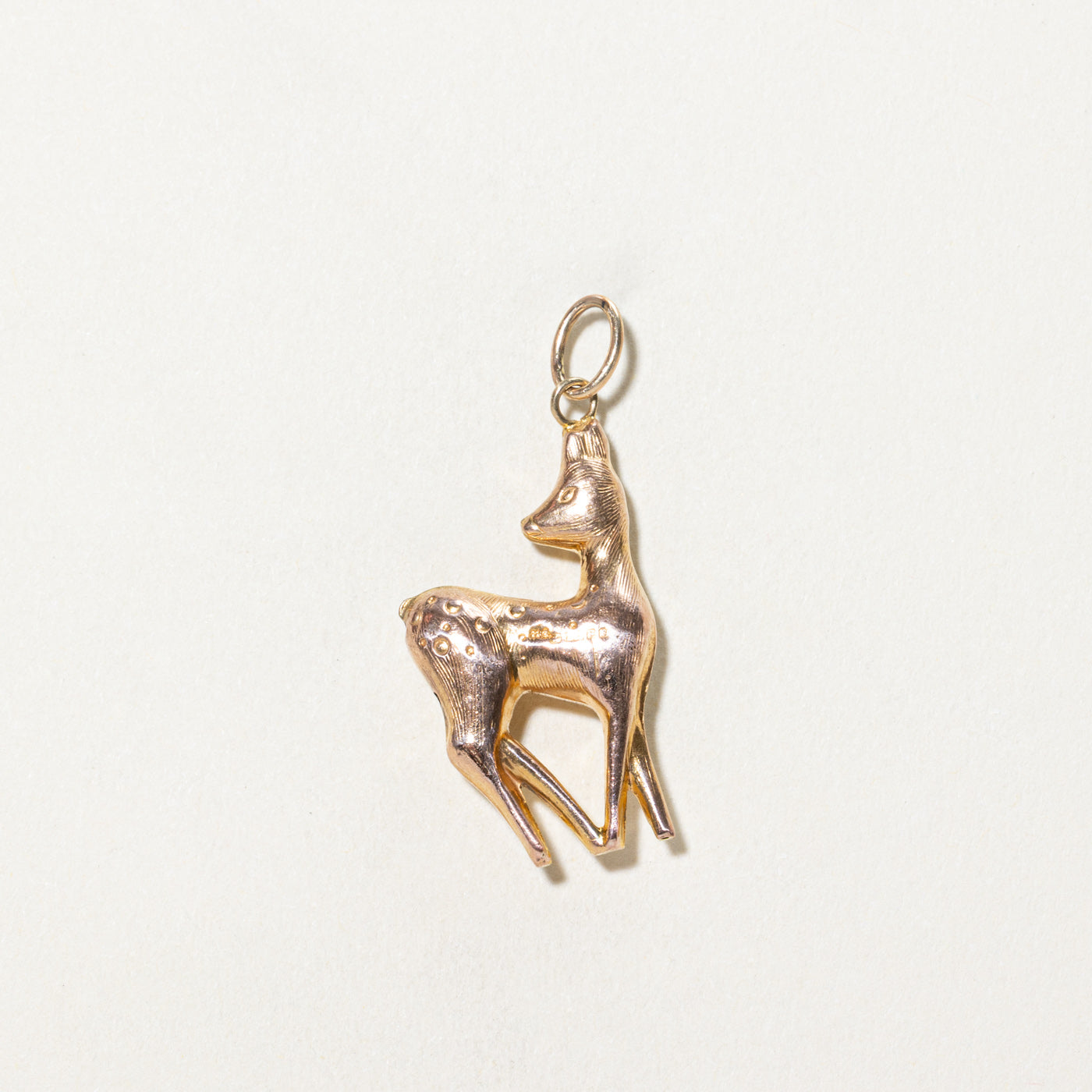 1976 Birmingham 9K Yellow Gold Deer Charm