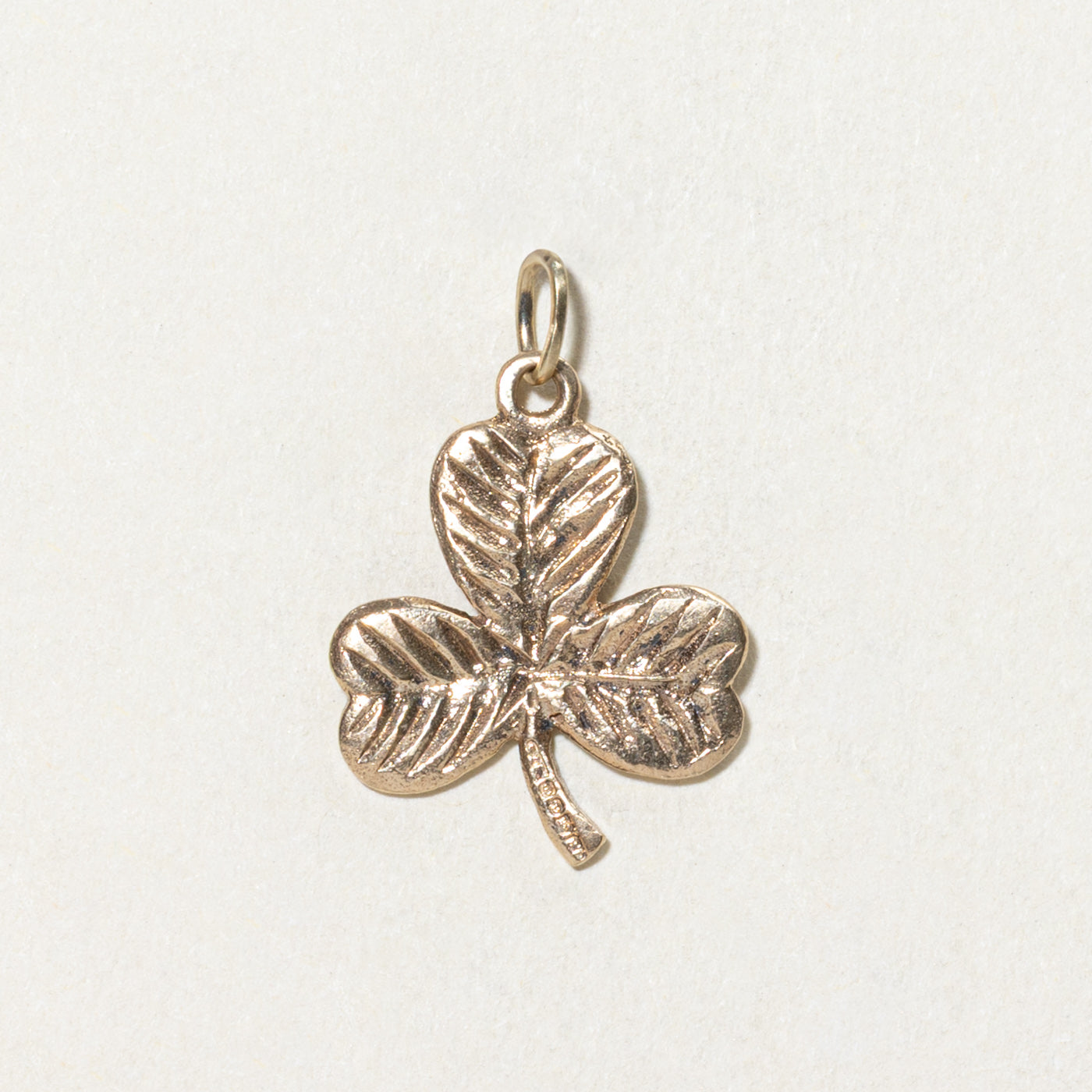 1981 Dublin 9K Yellow Gold Shamrock Pendant