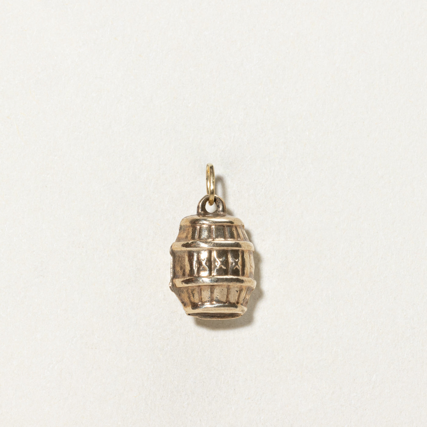 9K Yellow Gold Barrel Charm