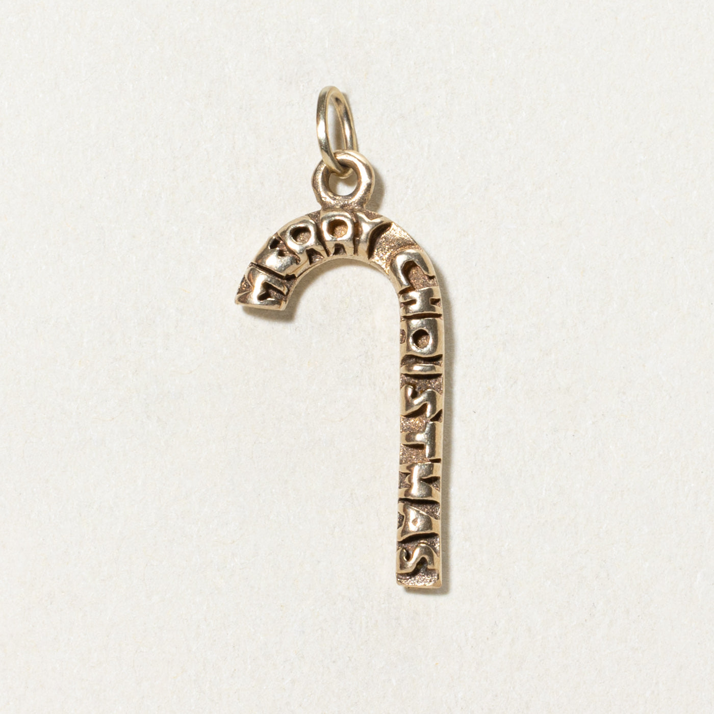 10K Merry Christmas Candy Cane Charm